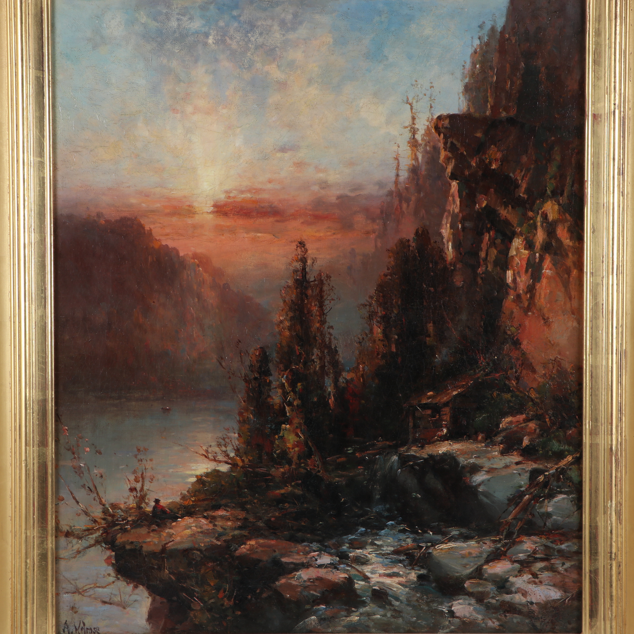 Andrew Melrose Landscape Oil Painting "Mountain Retreat"