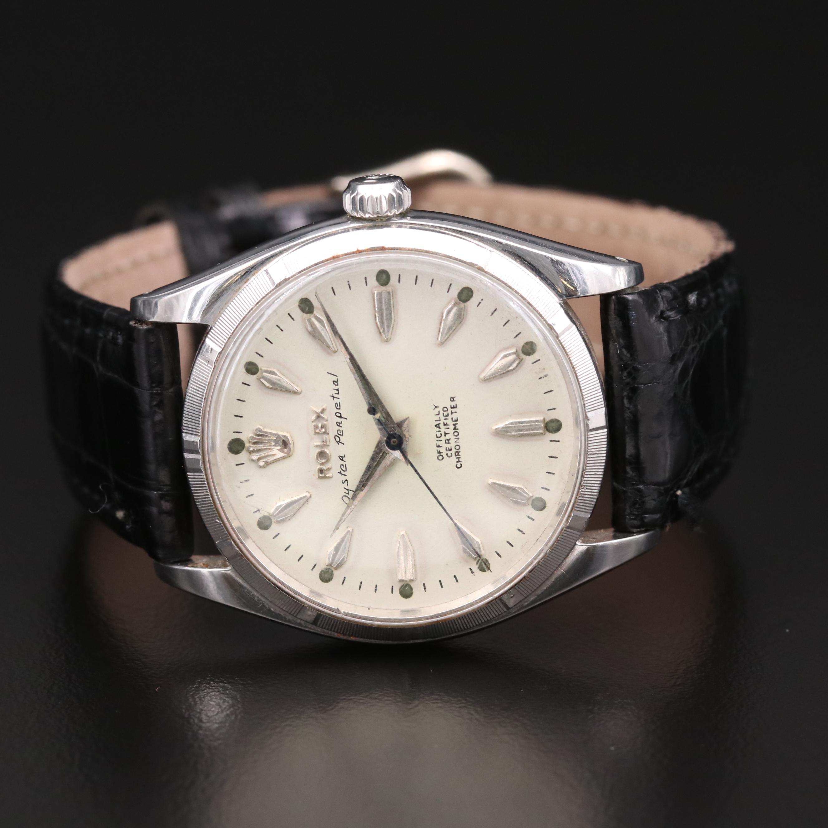 Vintage Rolex Oyster Perpetual Stainless Steel Automatic Watch, 1957