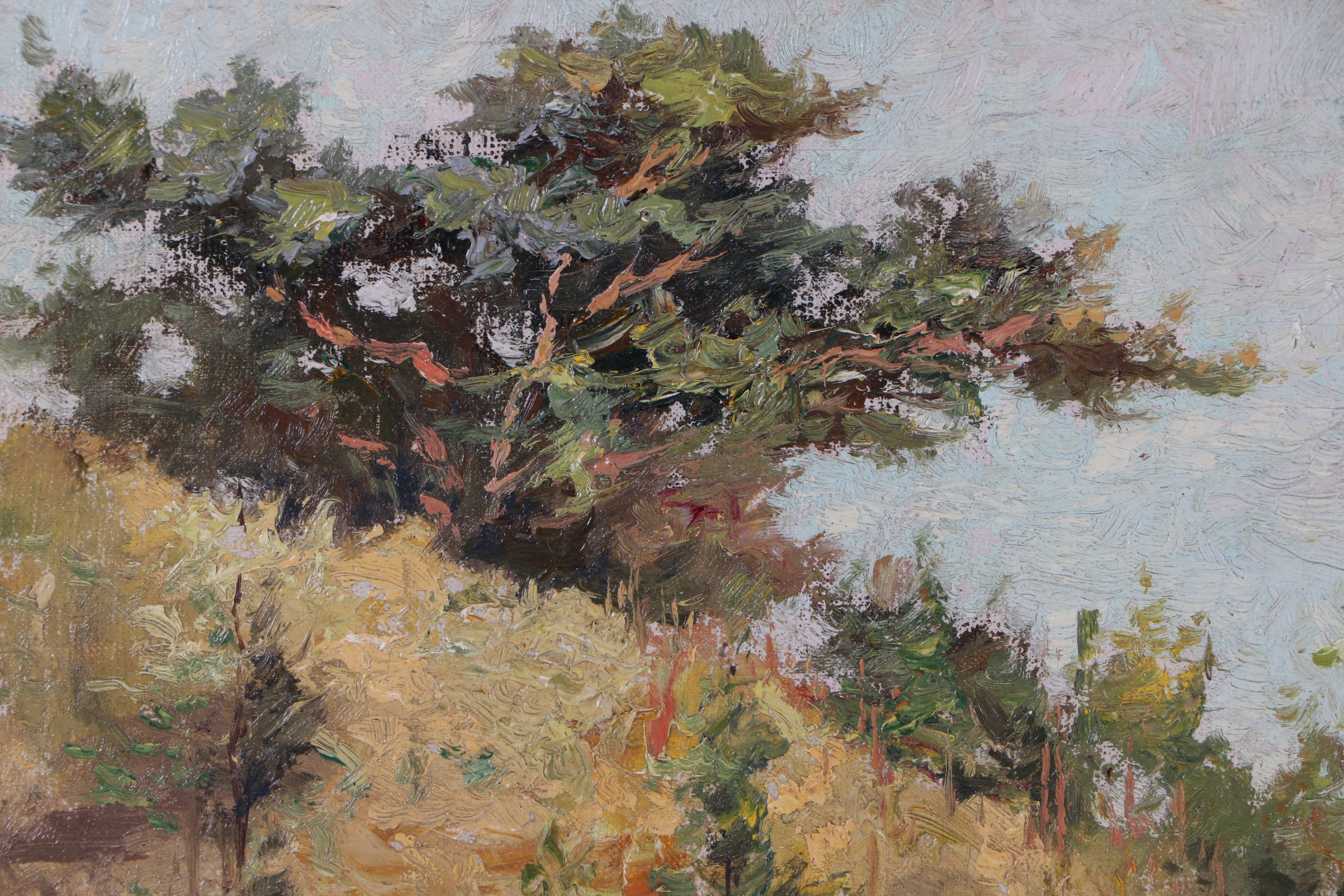 Frank Joseph Girardin Landscape Oil Painting "Secret Swimming Pool"