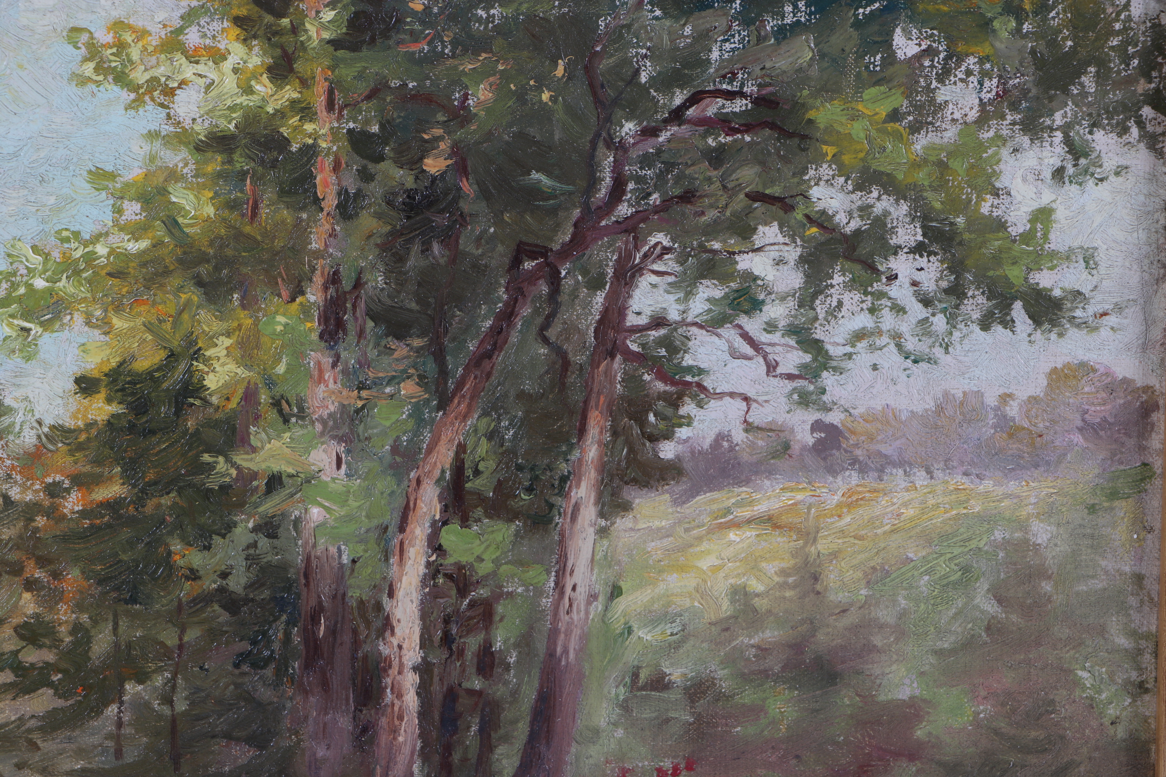 Frank Joseph Girardin Landscape Oil Painting "Secret Swimming Pool"