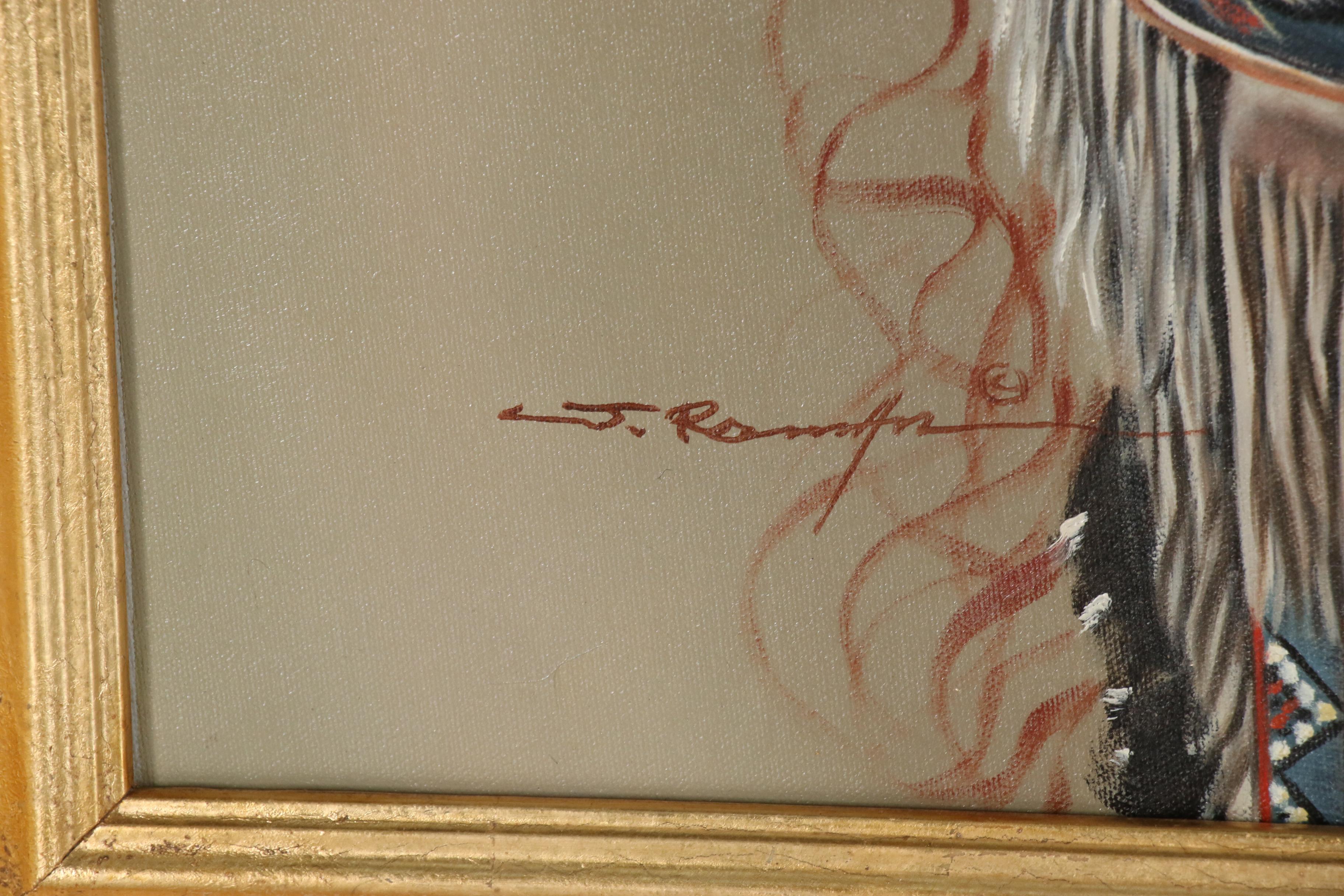 Oil Painting after James Bama "Shoshone Chief"