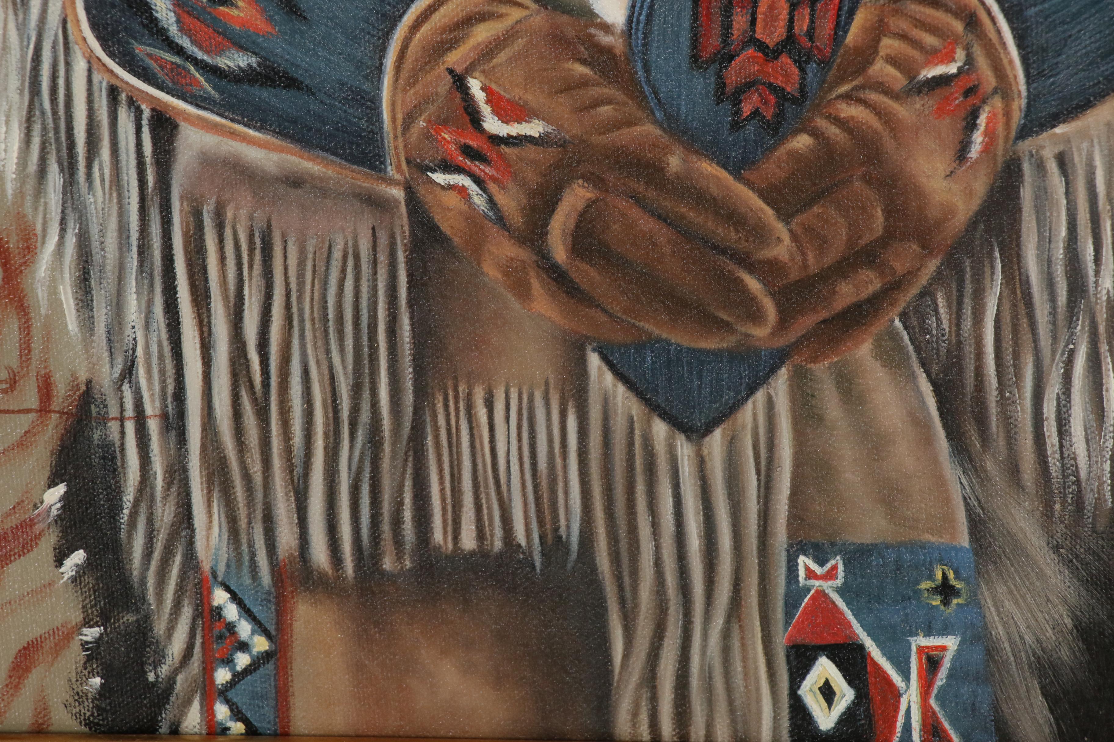 Oil Painting after James Bama "Shoshone Chief"