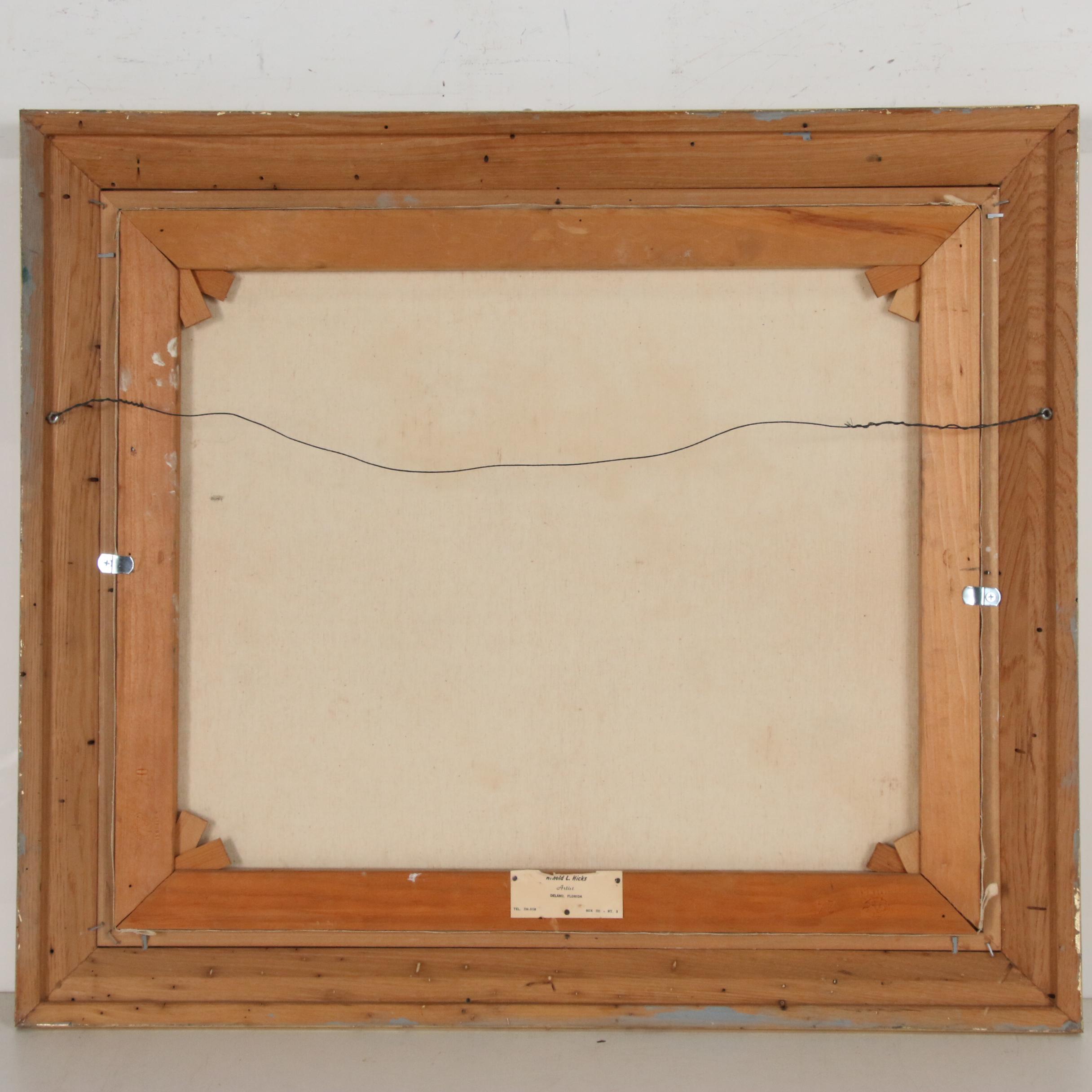 Arnold Hicks American Genre Scene Oil Painting, Mid-20th Century