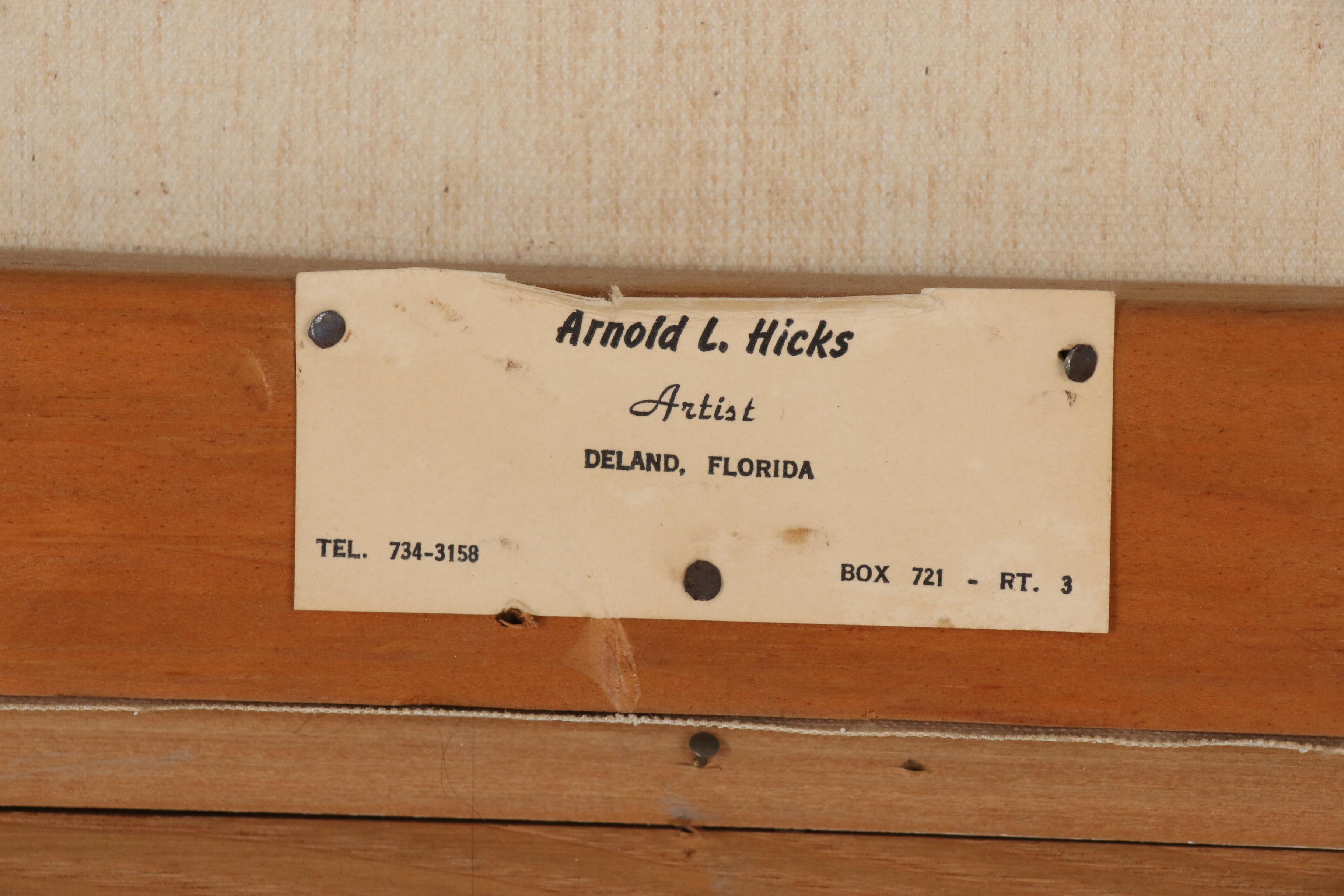 Arnold Hicks American Genre Scene Oil Painting, Mid-20th Century