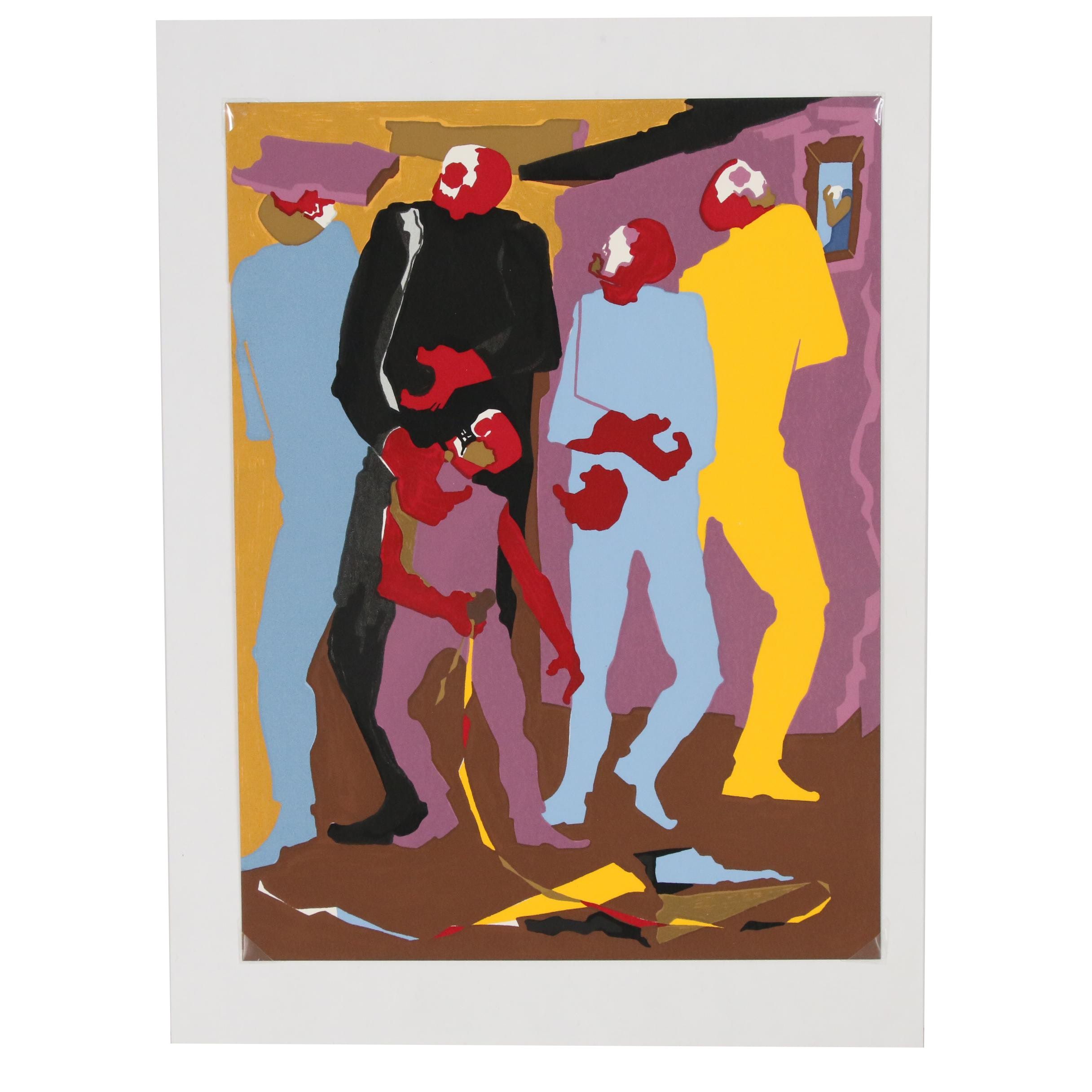 Jacob Lawrence Serigraph for John Hersey's "Hiroshima", 1983