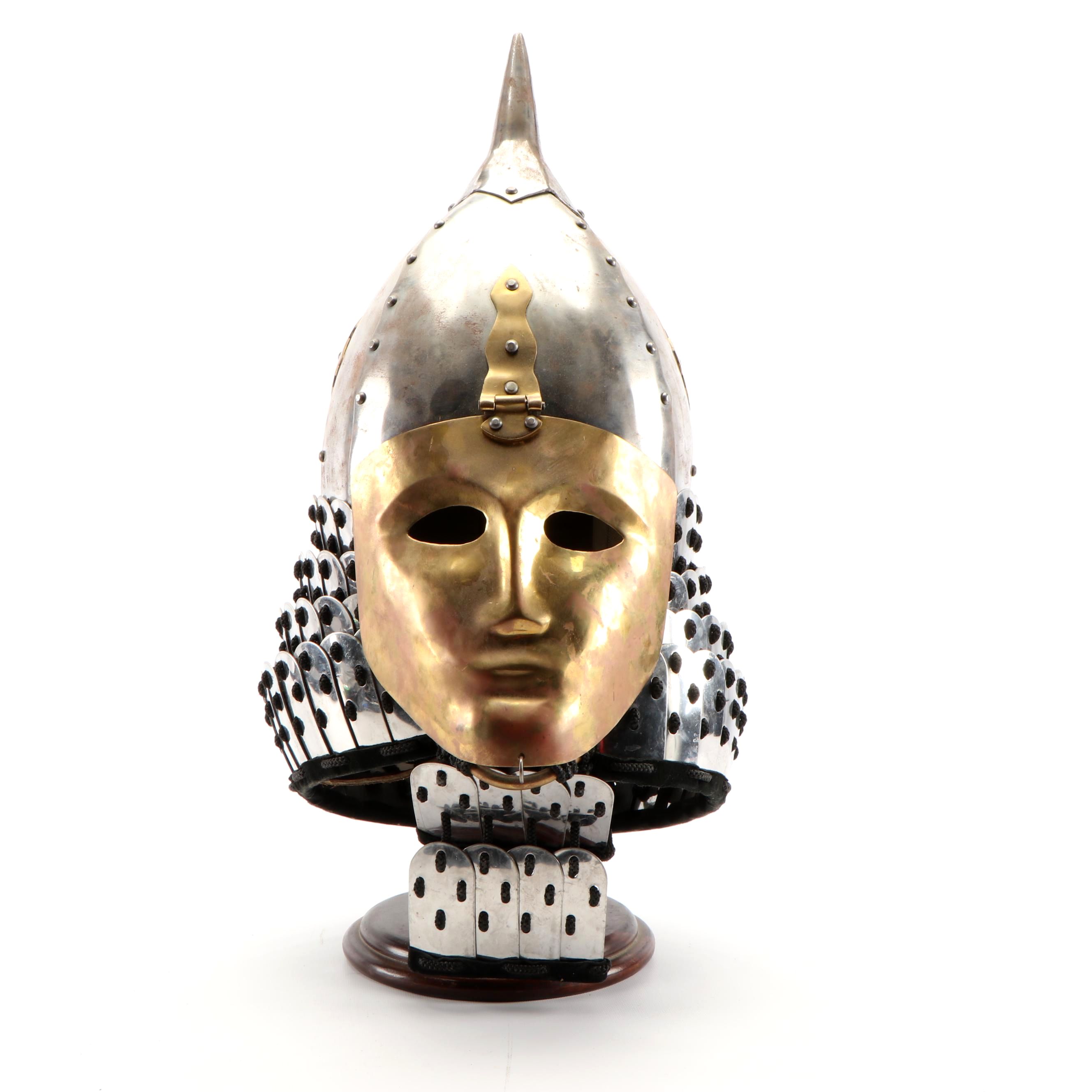 Slavic Medieval Style Replica Helmet with 'Litchina' Face Mask Visor