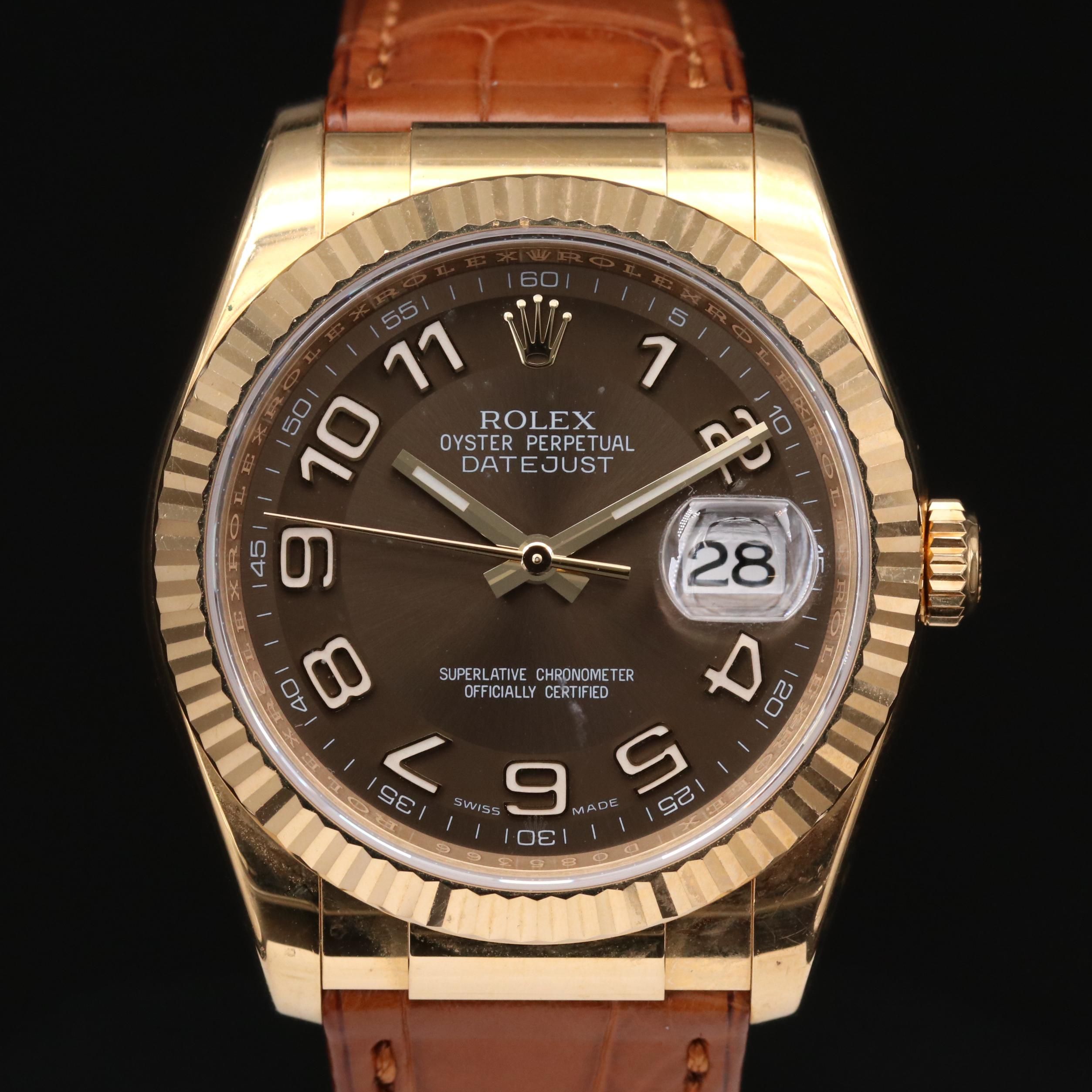 Rolex Datejust 116138 18K Yellow Gold Automatic Watch