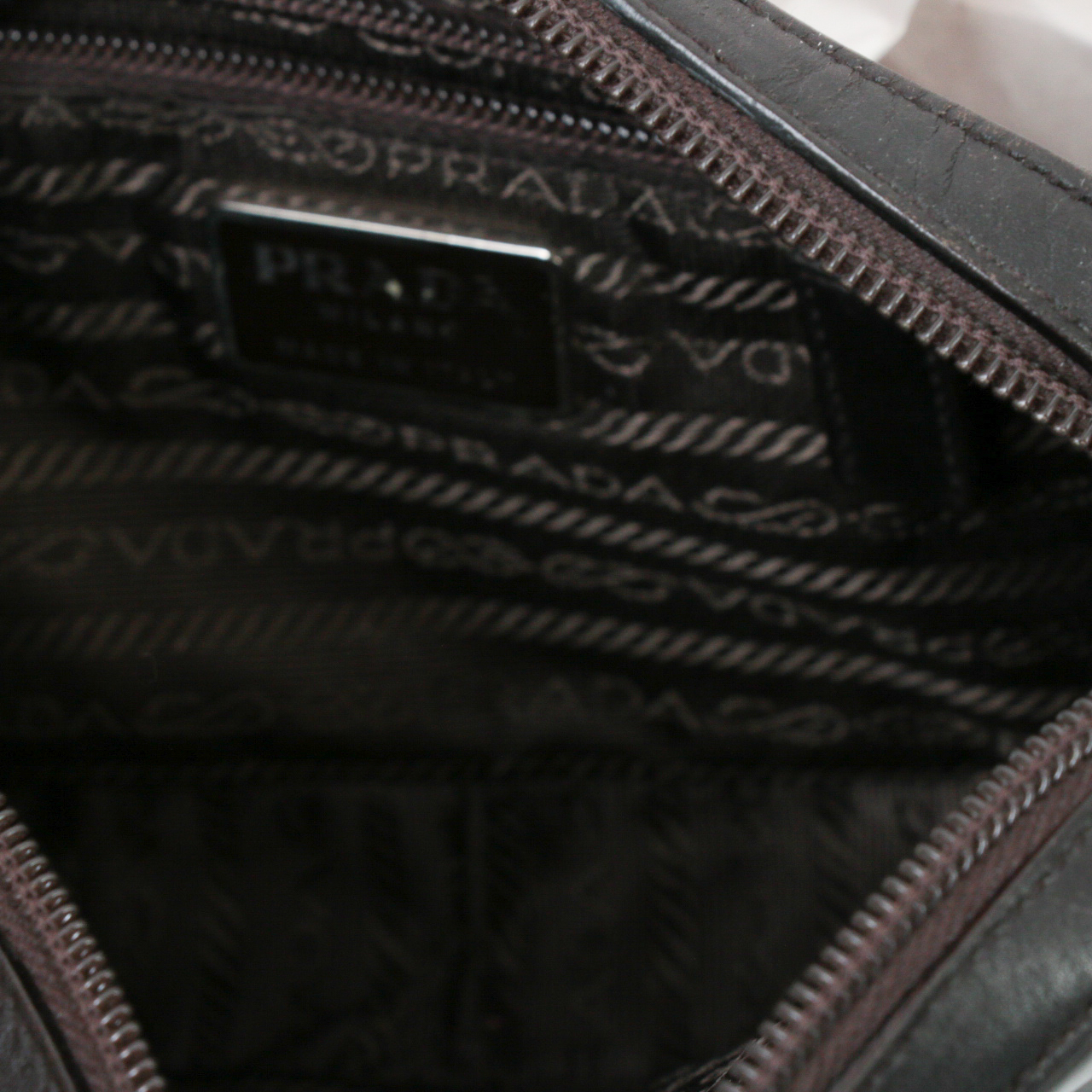 Men's Prada Black Leather Crossbody Bag