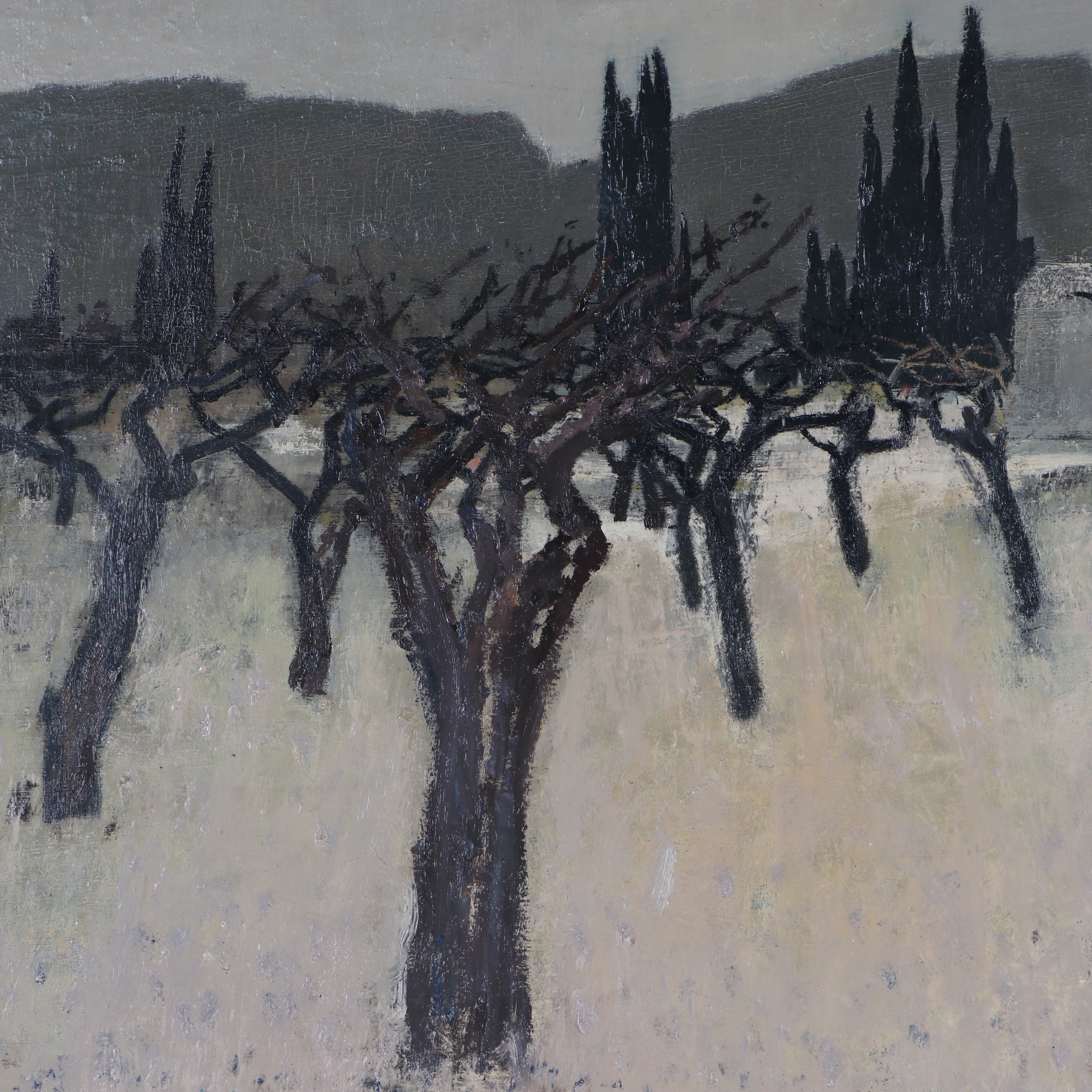 Henri Andre Martin Landscape Oil Painting "Les Olivers"