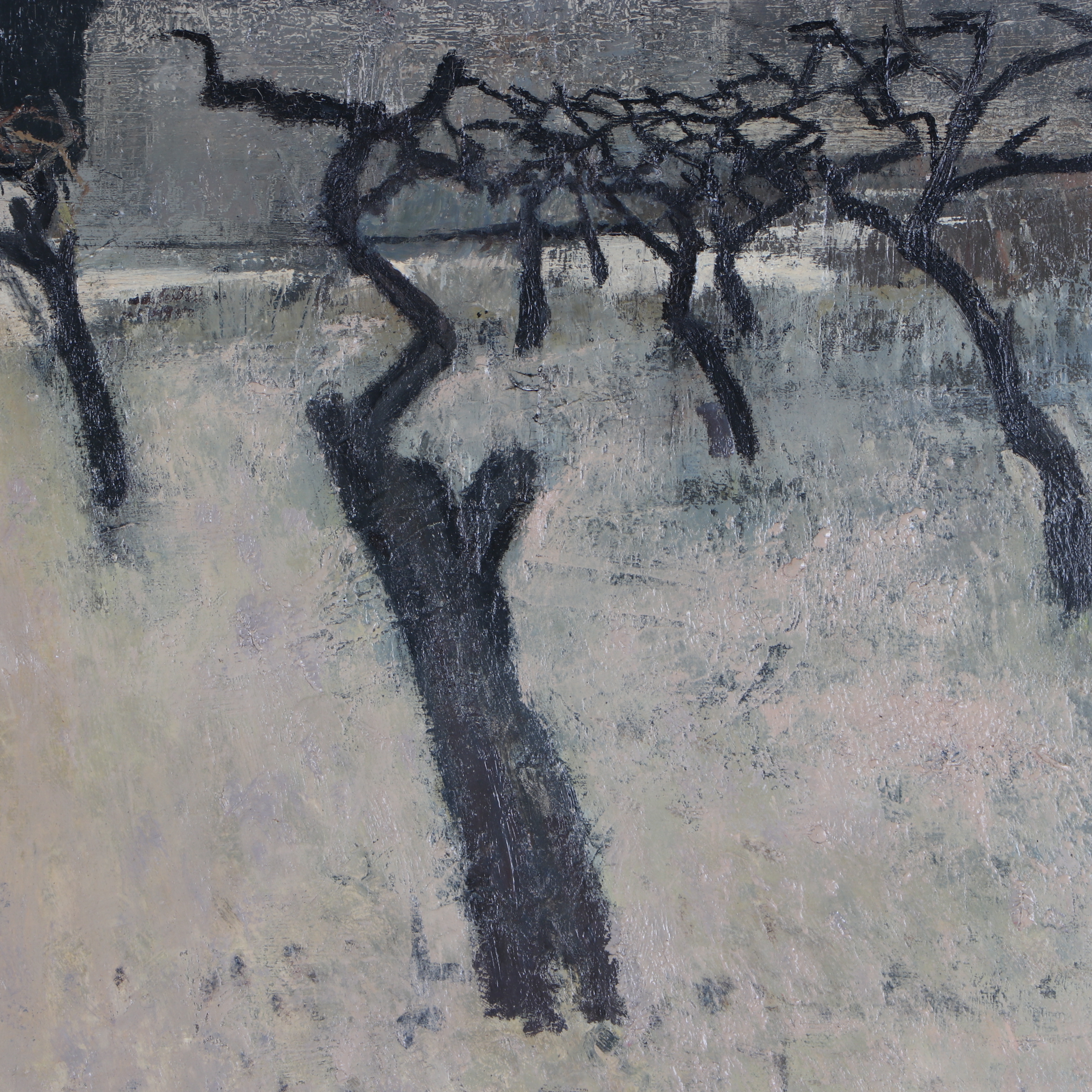 Henri Andre Martin Landscape Oil Painting "Les Olivers"