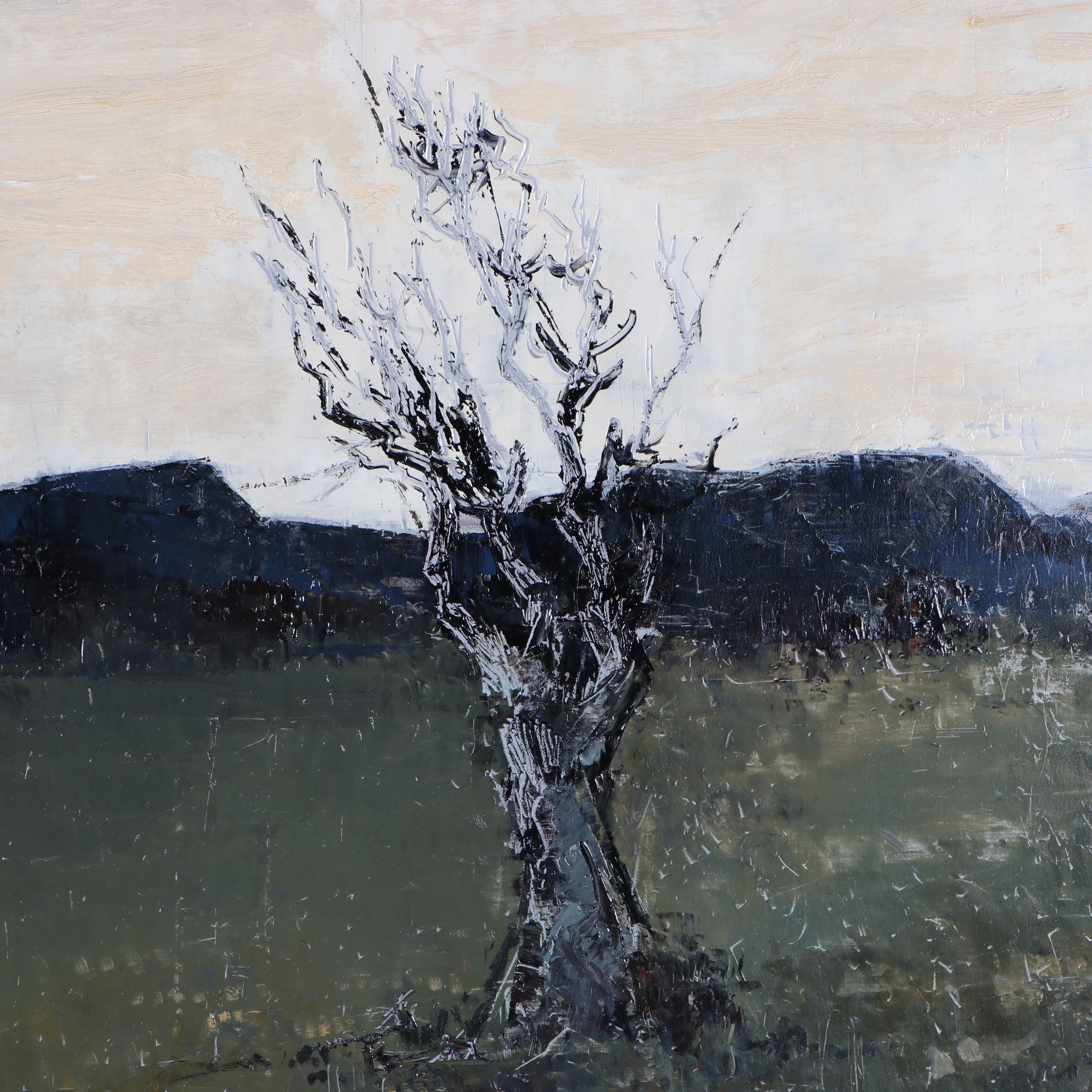 Henri Andre Martin Landscape Oil Painting "L'Arbre Mort", 1961