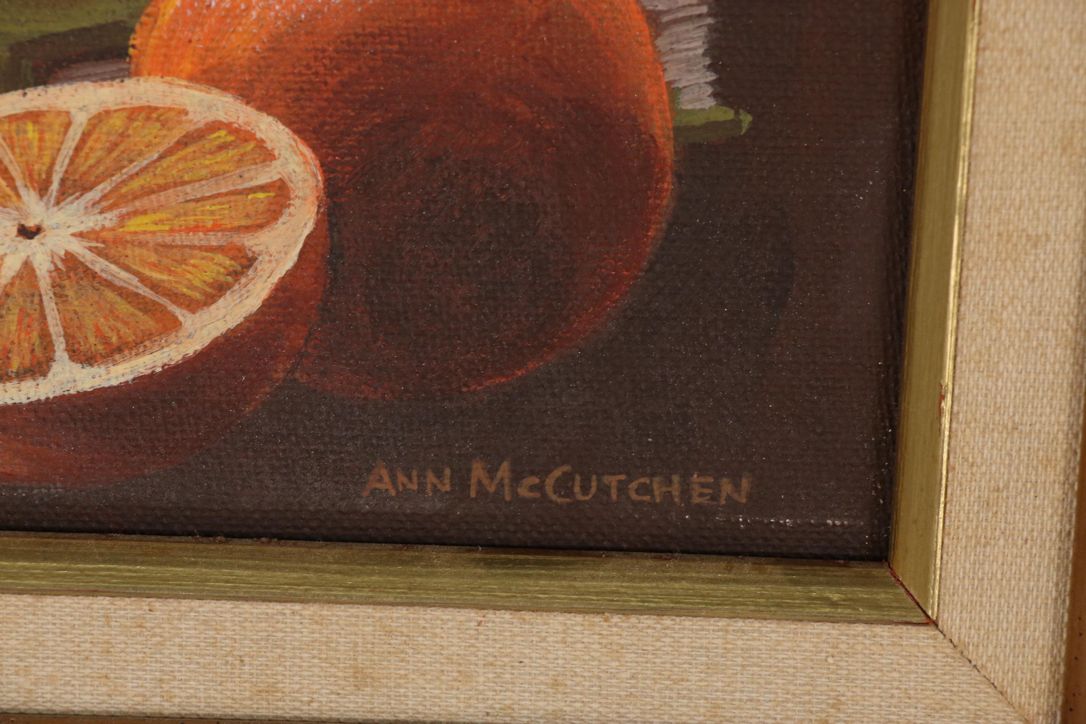 Ann McCutchen Still Life Oil Paintings, Mid 20th Century