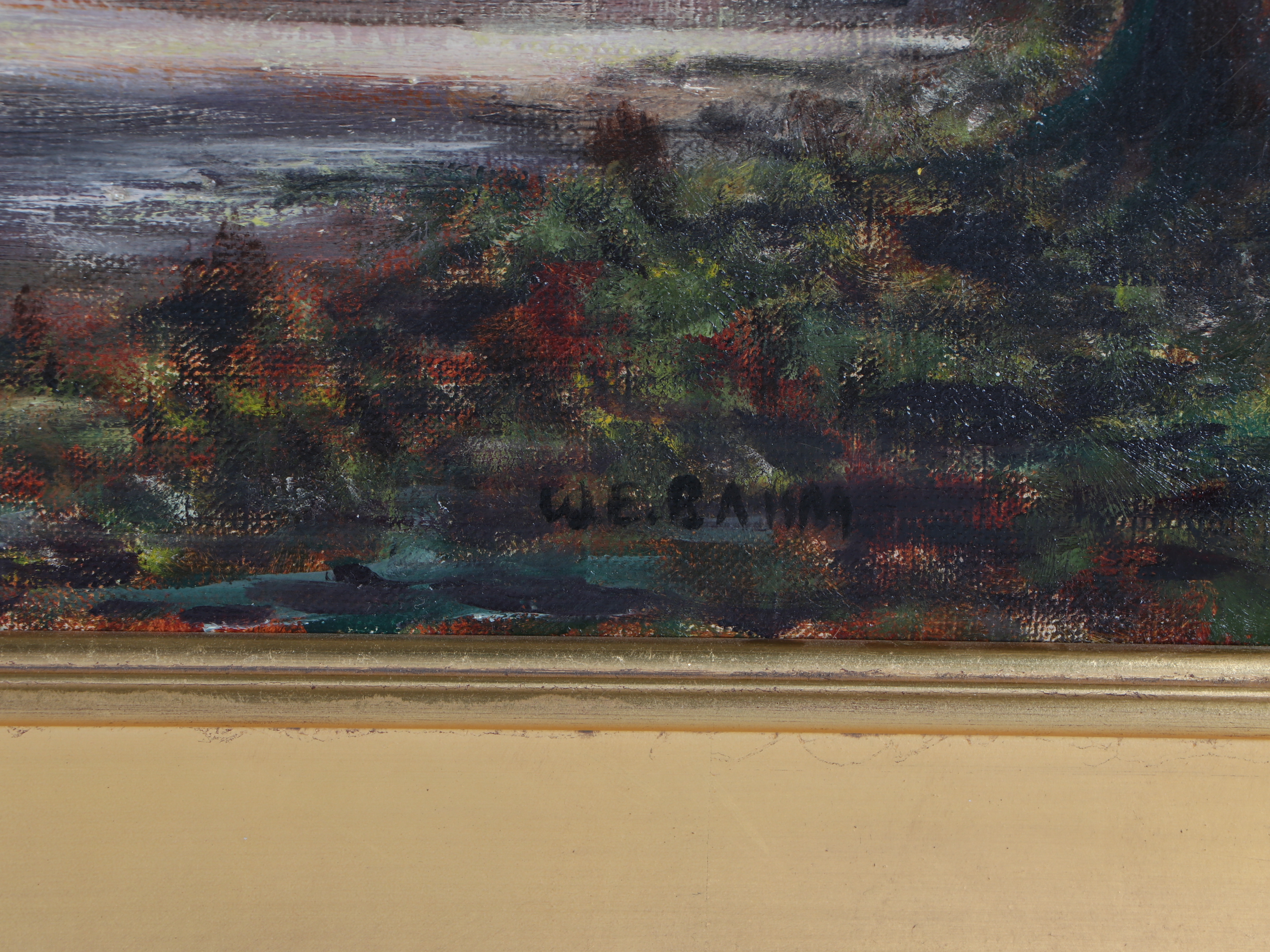 Walter E. Baum Oil Painting "Cape Ann St. Scene", 1953