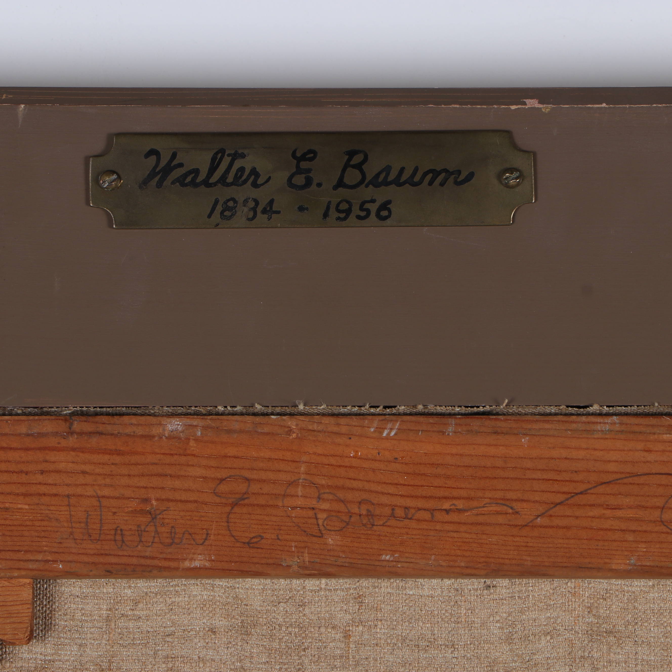 Walter E. Baum Oil Painting "Cape Ann St. Scene", 1953