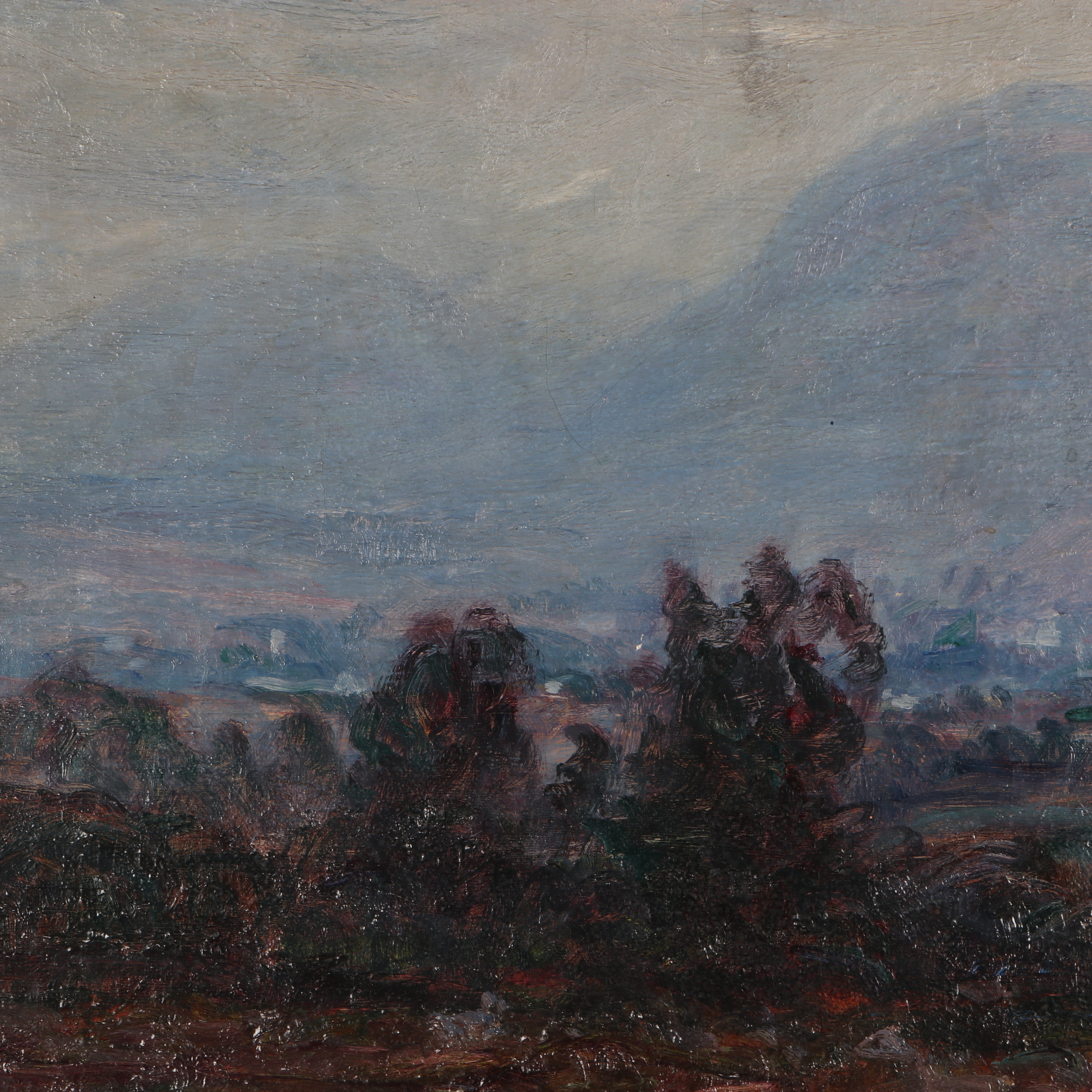 Lewis Henry Meakin Landscape Oil Painting "Mountain Mist"