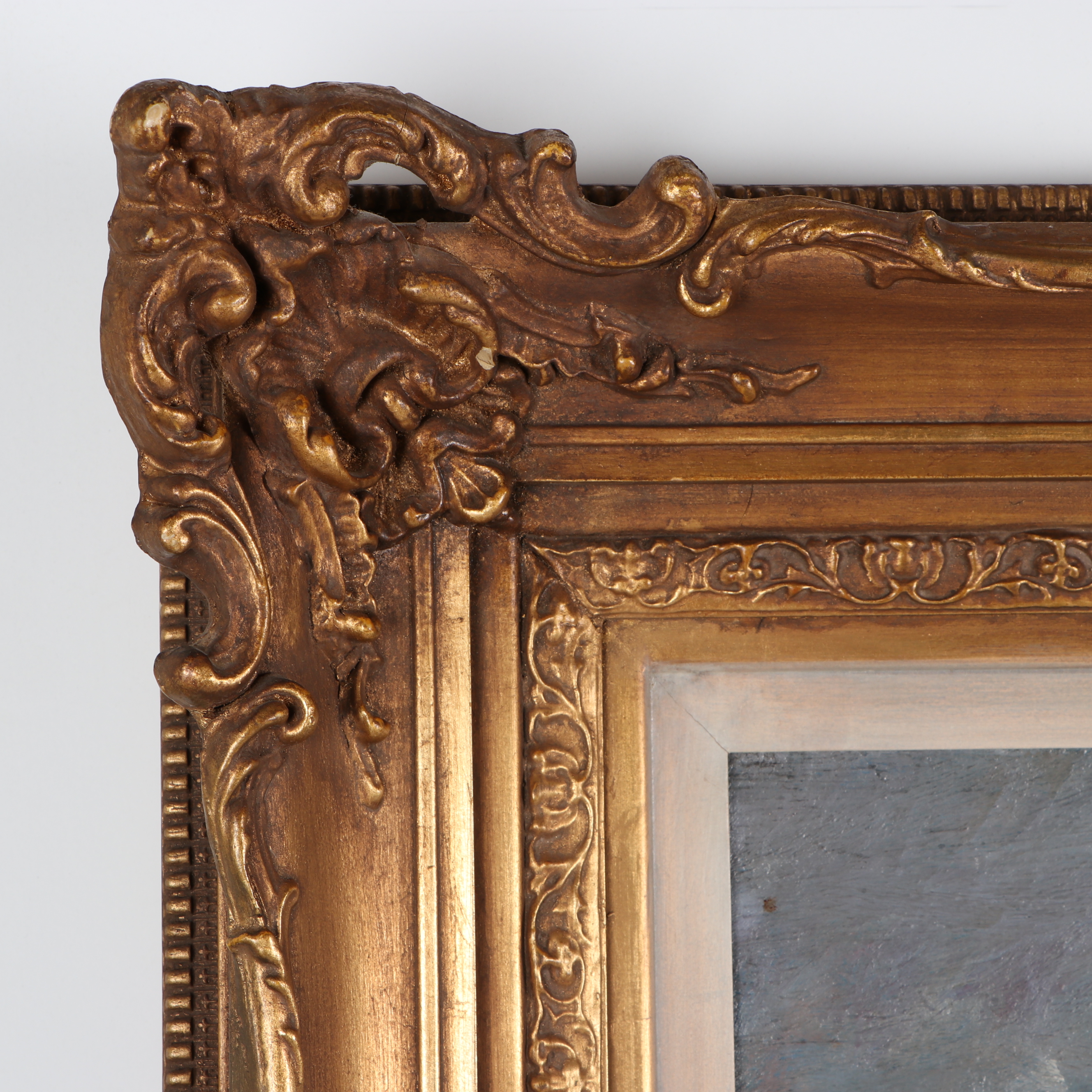 Lewis Henry Meakin Landscape Oil Painting "Mountain Mist"