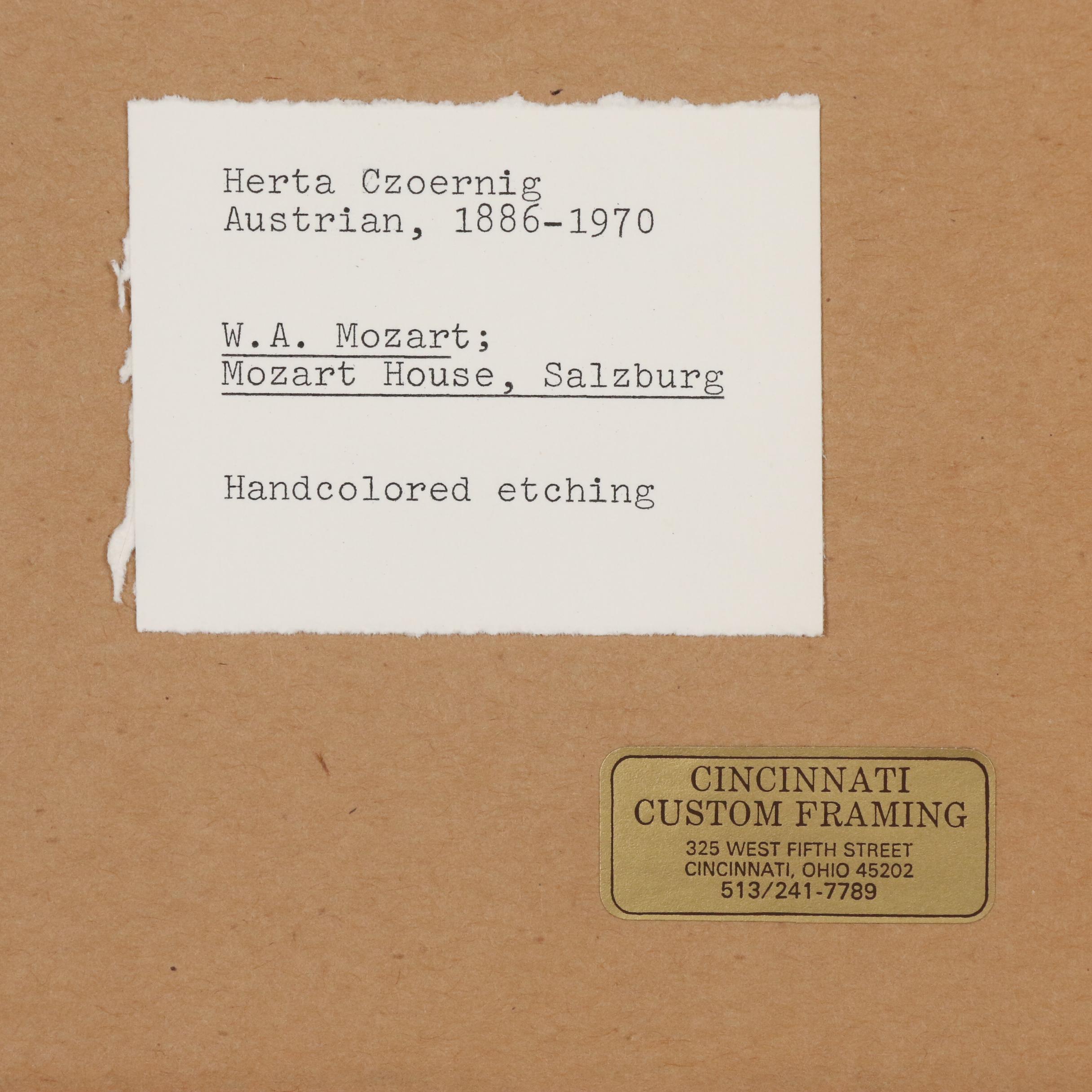 Herta Czoernig Hand-Colored Etchings