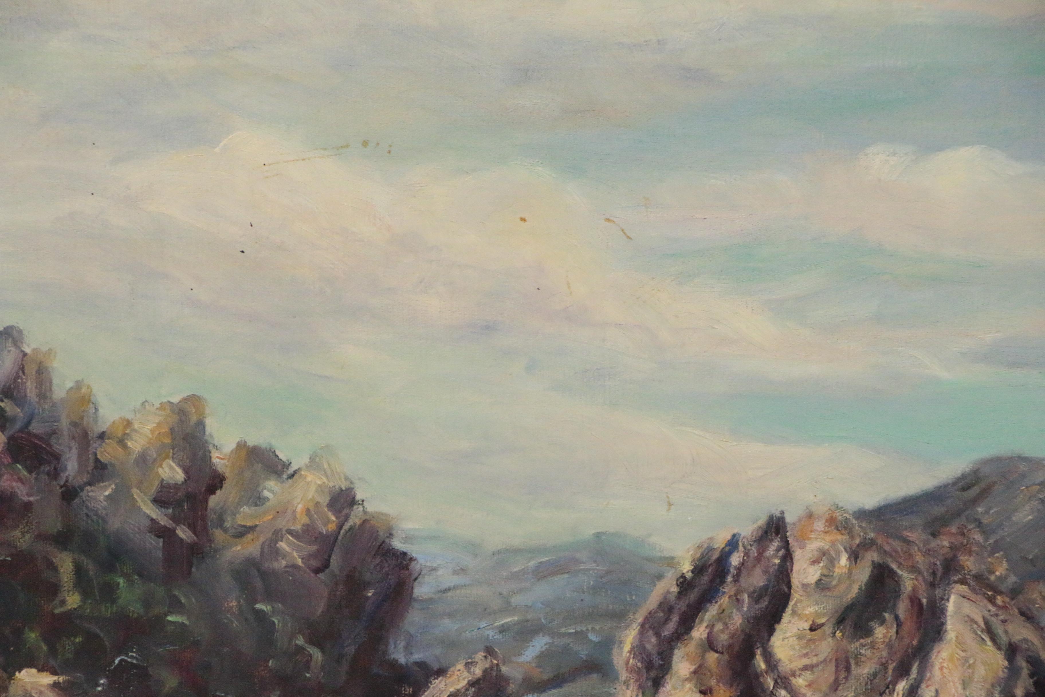 Emily Dillard Landscape Oil Painting "Near Royal Gorge", Mid-20th Century