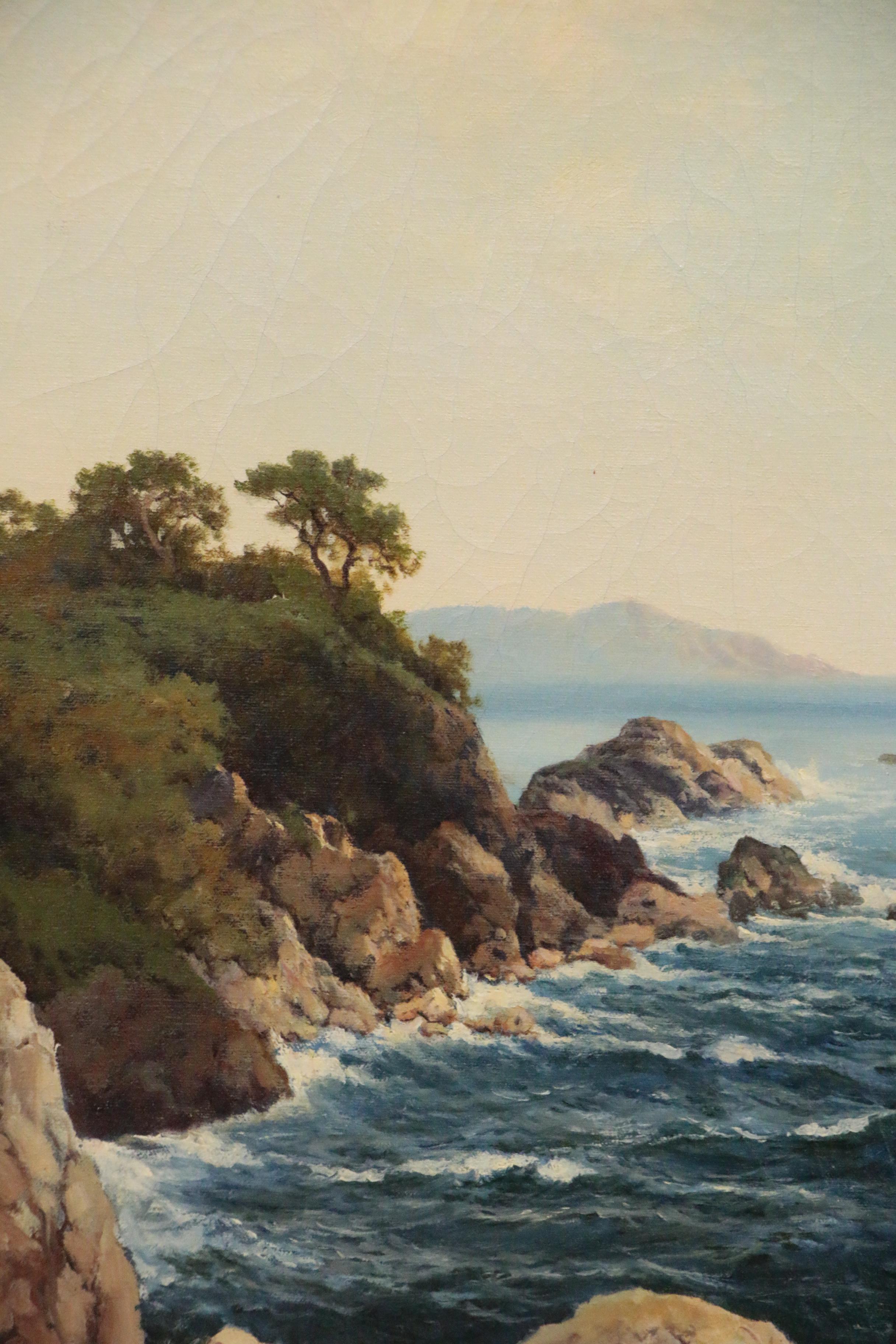 Robert Wood Coastal Landscape Oil Painting "Monterey Peninsula", 1942