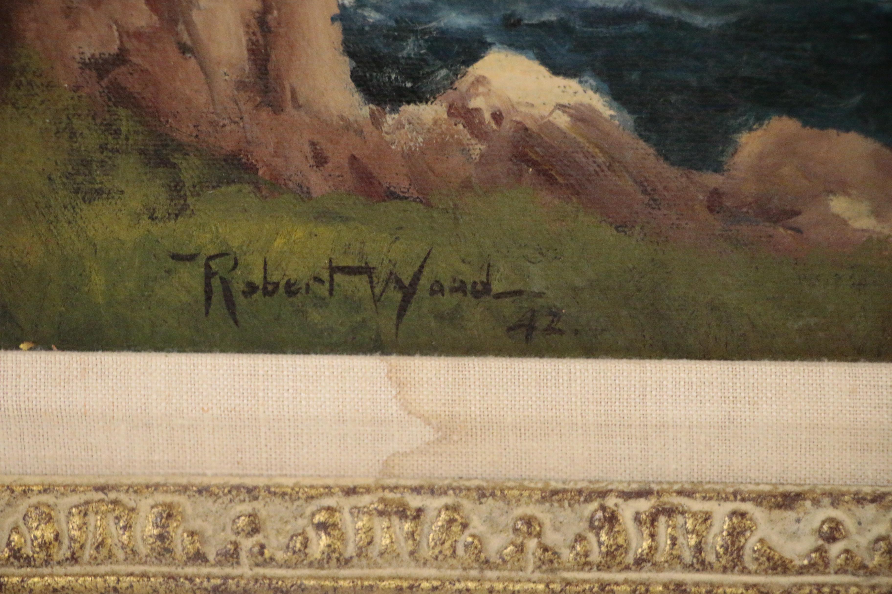 Robert Wood Coastal Landscape Oil Painting "Monterey Peninsula", 1942