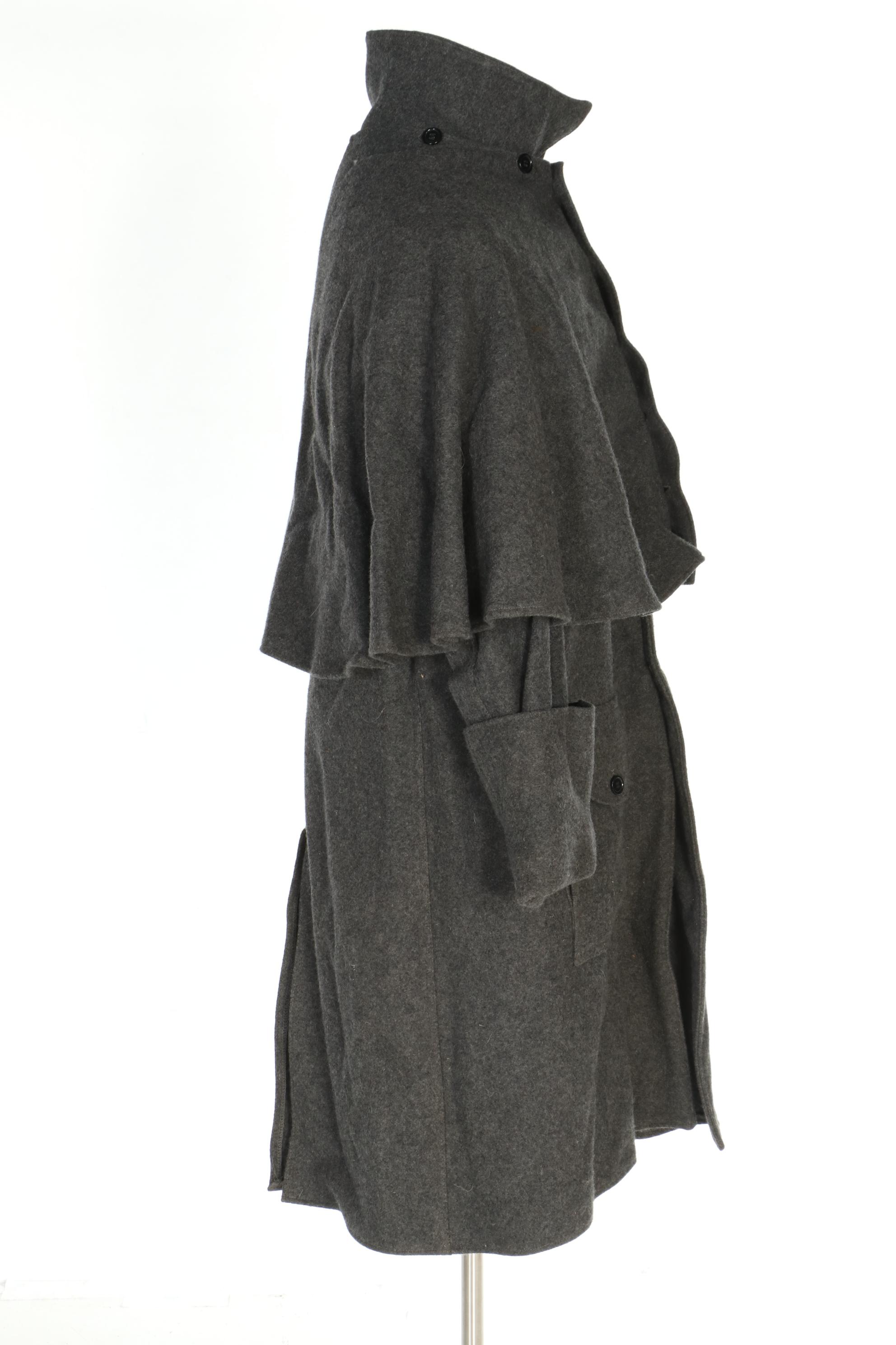 Spirit Horse Ranch Wear Gray Wool Modern Great Coat