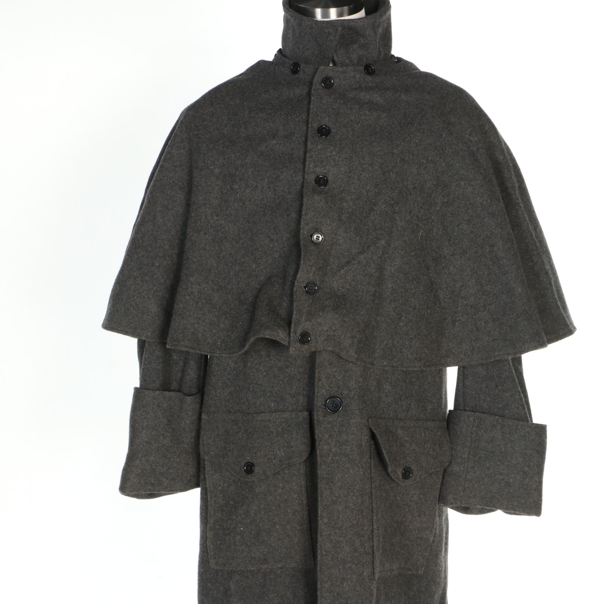 Spirit Horse Ranch Wear Gray Wool Modern Great Coat