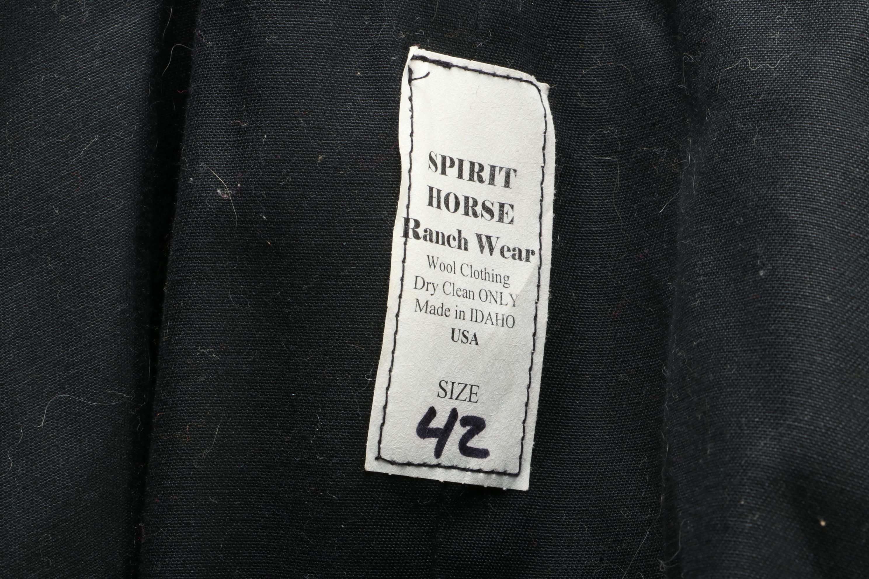 Spirit Horse Ranch Wear Gray Wool Modern Great Coat