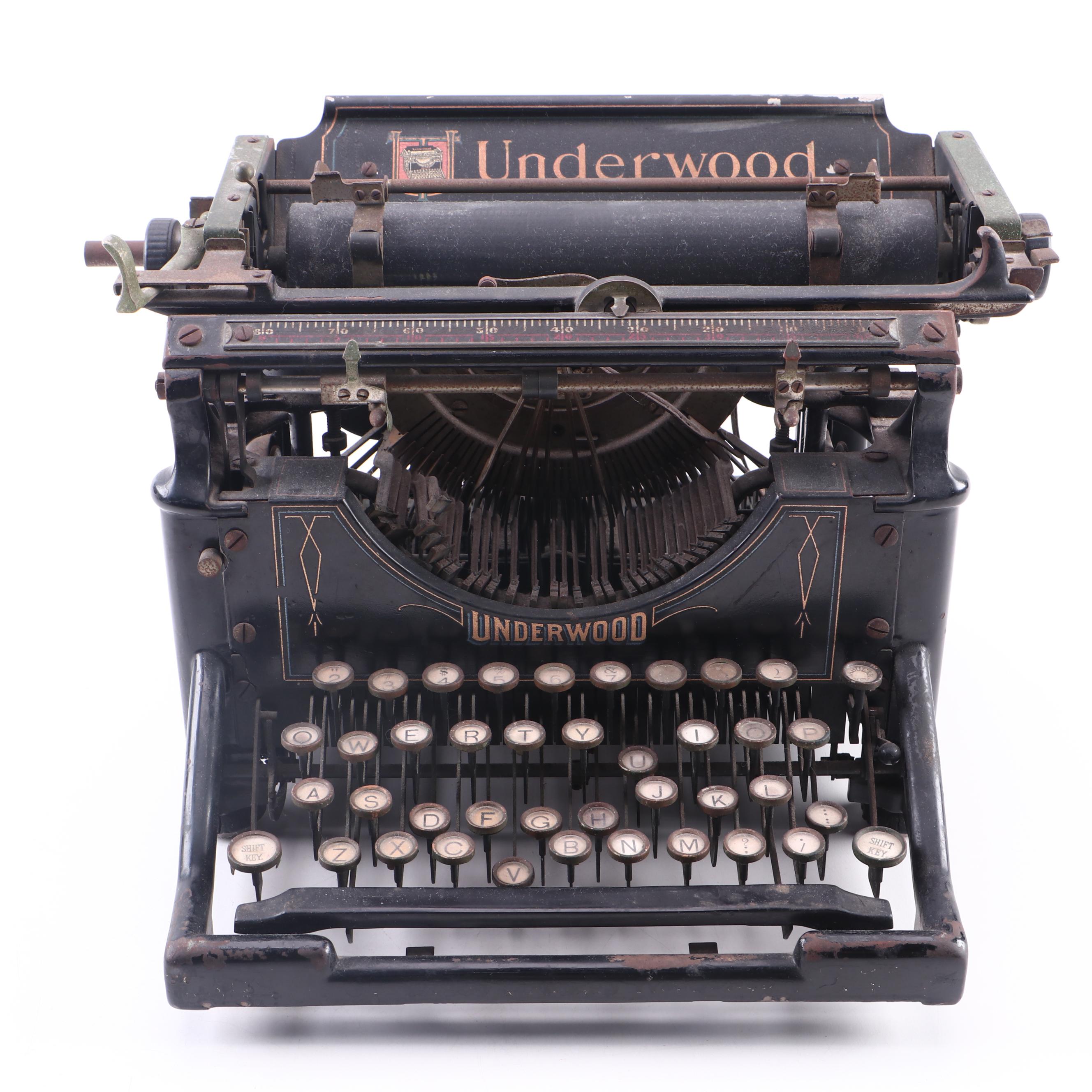 Underwood Cast Iron Typewriter, Early 20th-Century