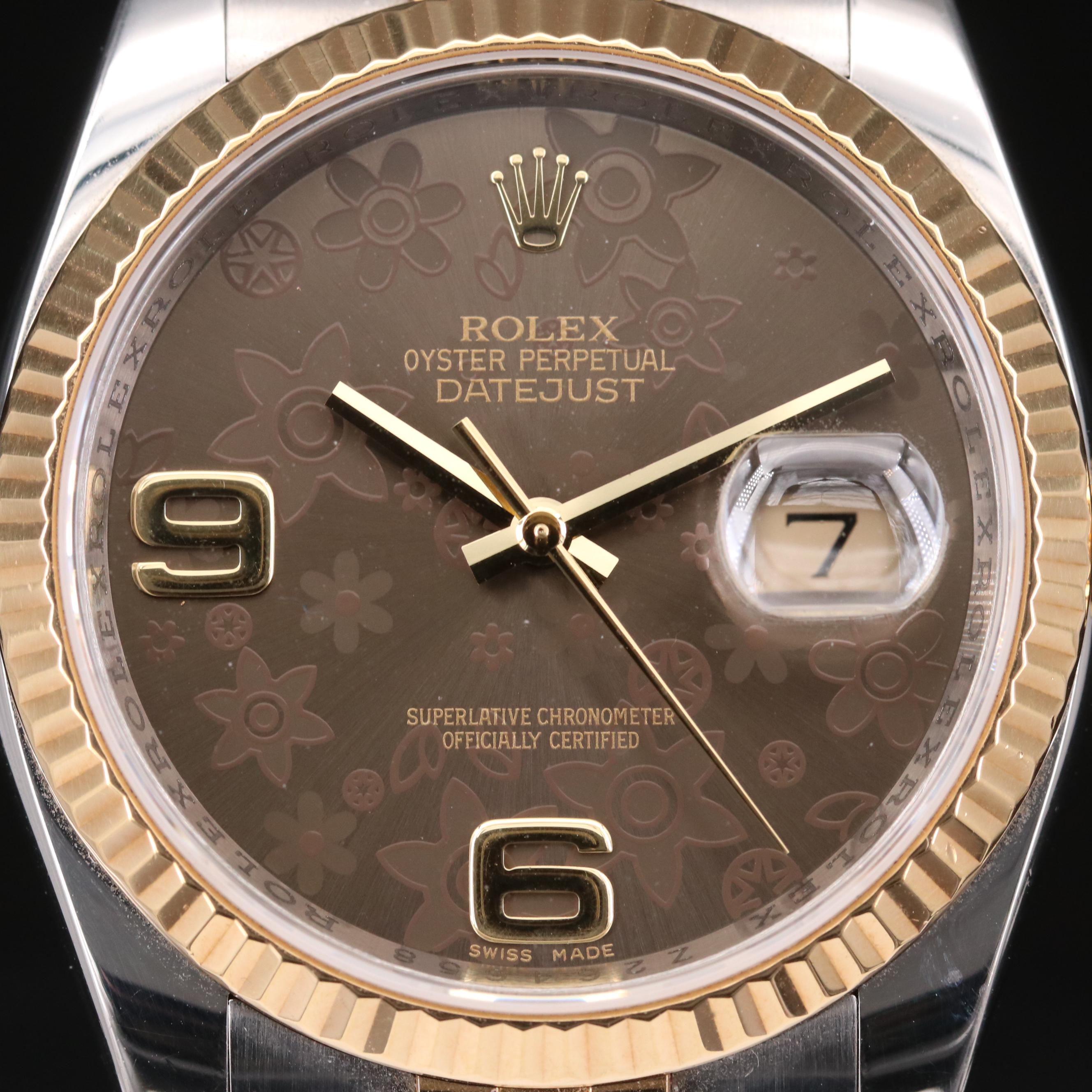 Rolex Datejust 18K Gold and Stainless Steel Watch, 2006
