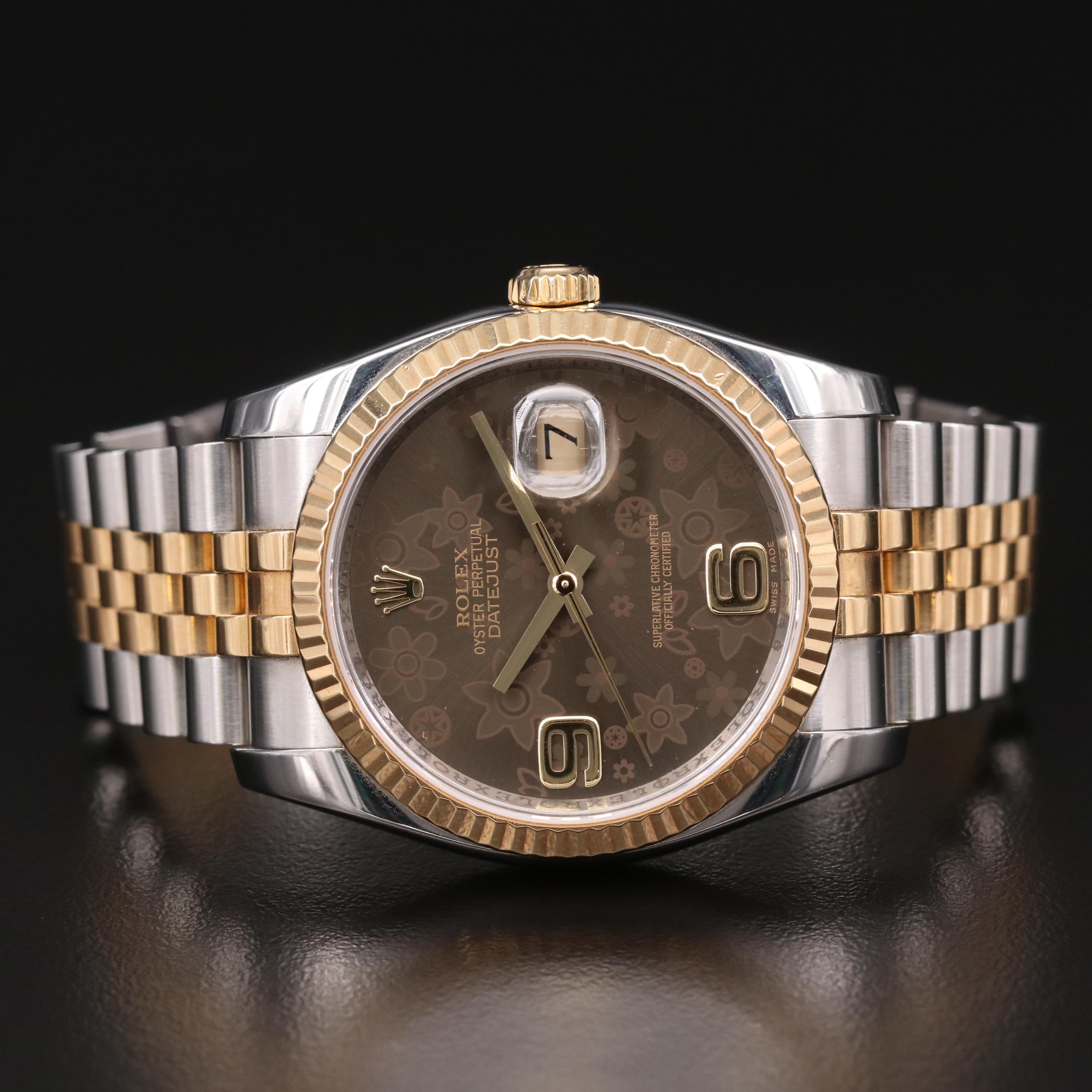 Rolex Datejust 18K Gold and Stainless Steel Watch, 2006