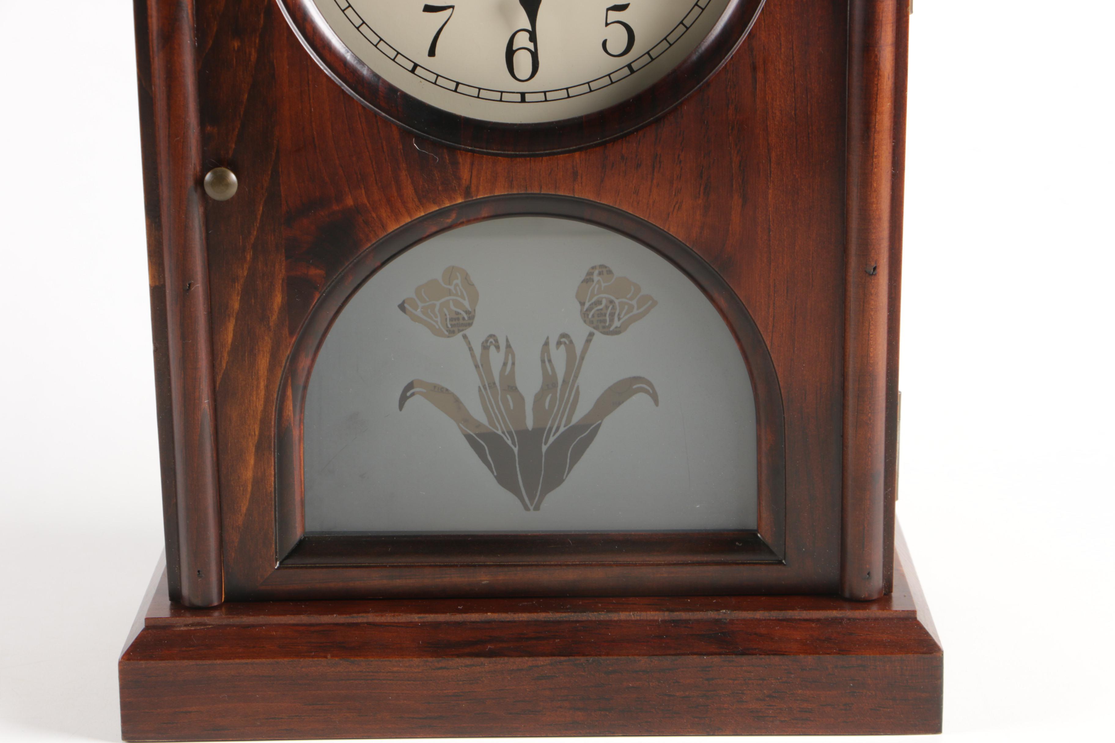 Ethan Allen Westminster Chime Clock With Pendulum and Key, 1940s