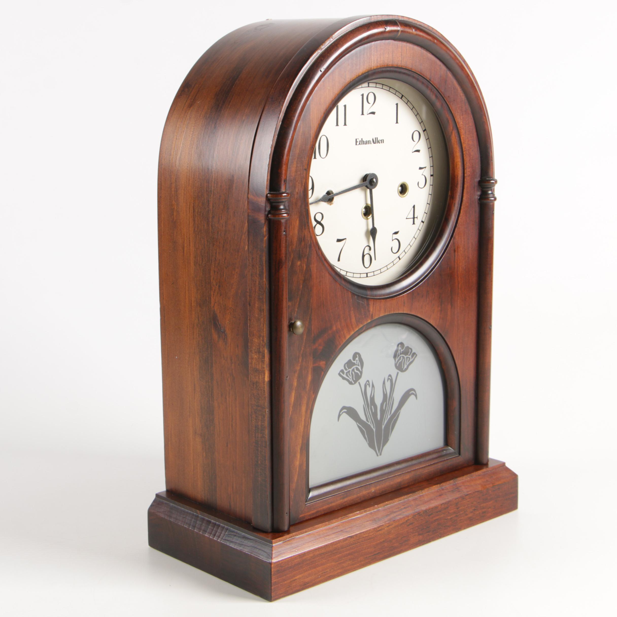 Ethan Allen Westminster Chime Clock With Pendulum and Key, 1940s