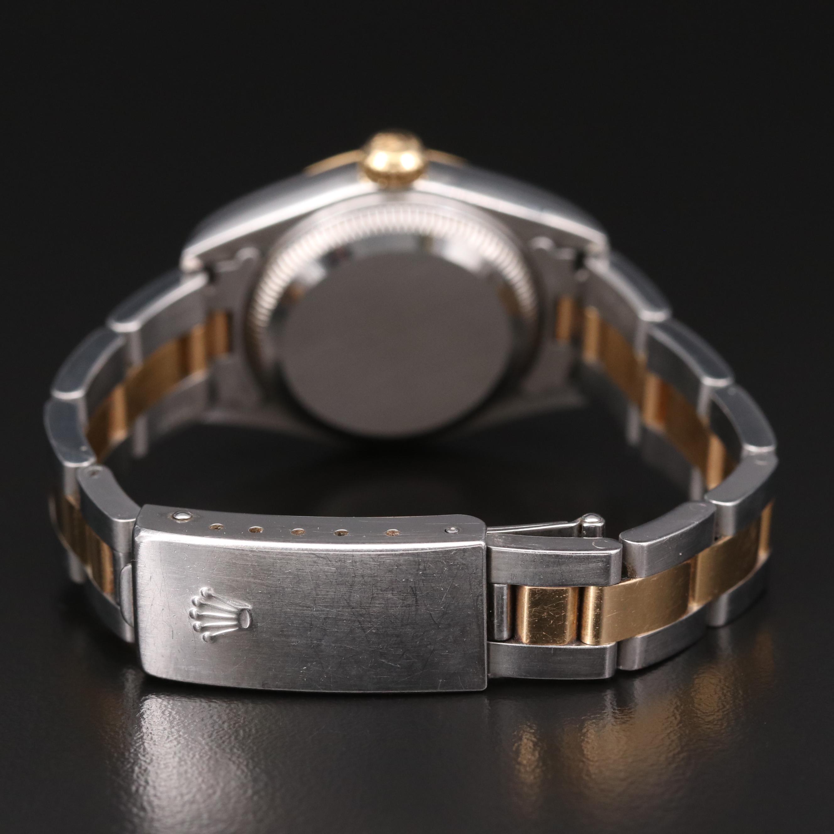 2001 Rolex Datejust 18K Gold and Stainless Steel With Diamond Dial Watch