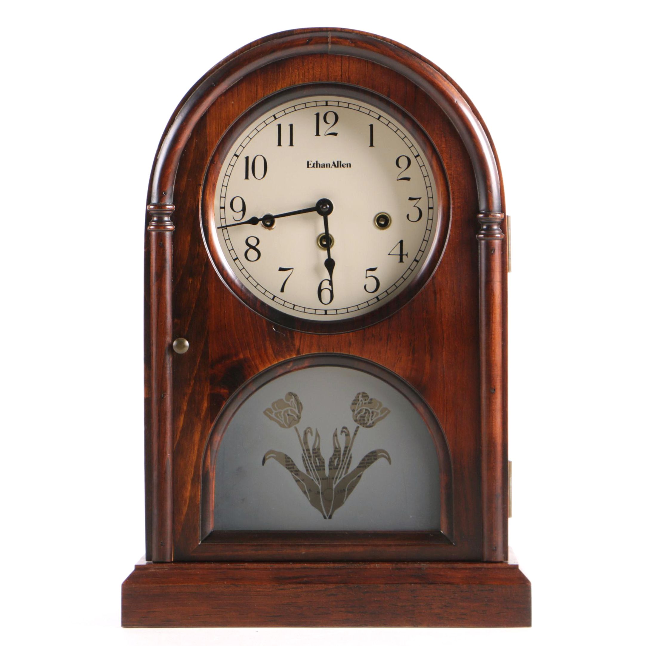 Ethan Allen Westminster Chime Clock With Pendulum and Key, 1940s