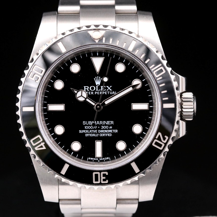 Rolex Submariner "No Date" 114060 Stainless Steel Automatic Wristwatch