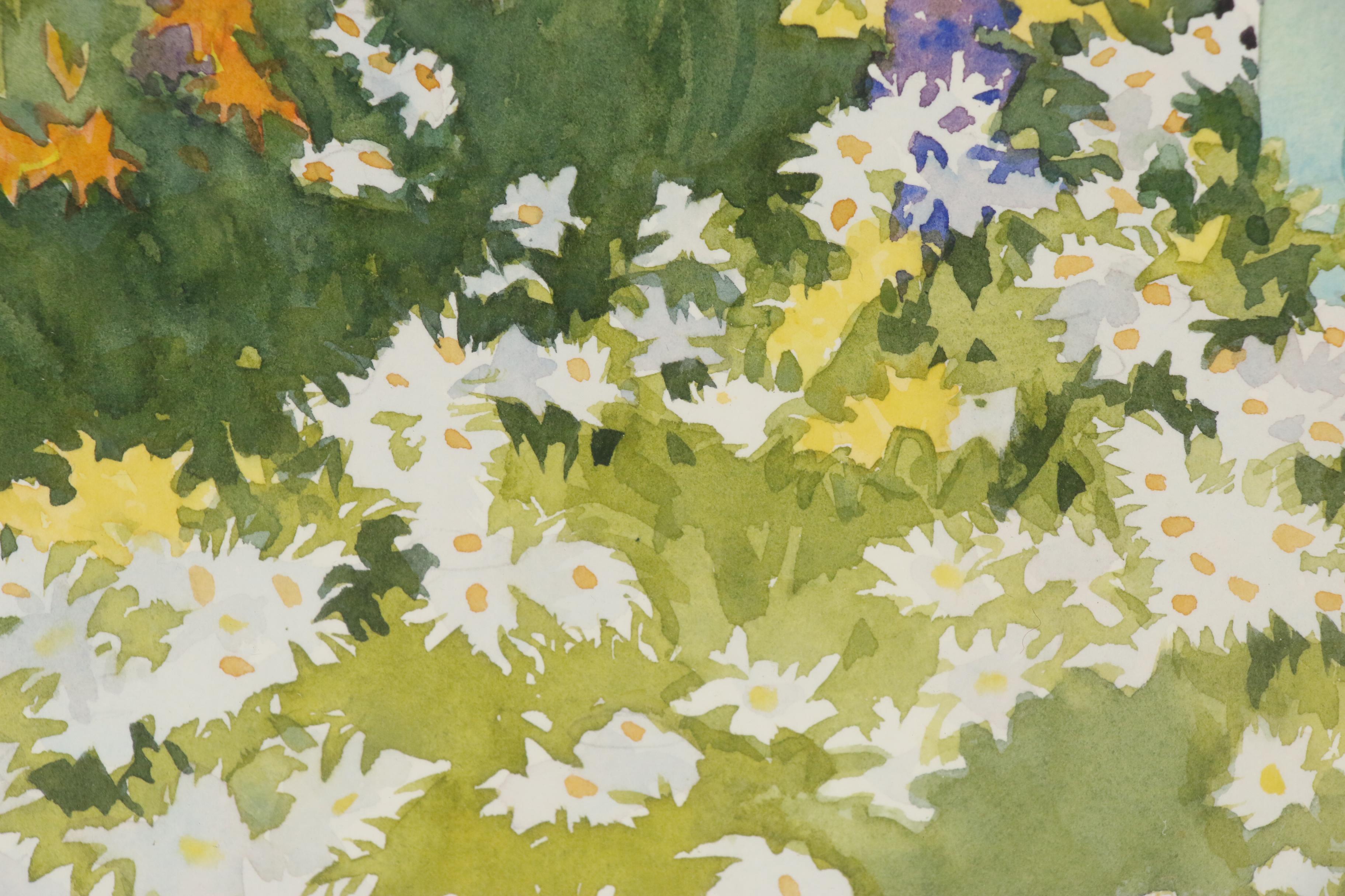 Lee McCullough Garden Watercolor Painting