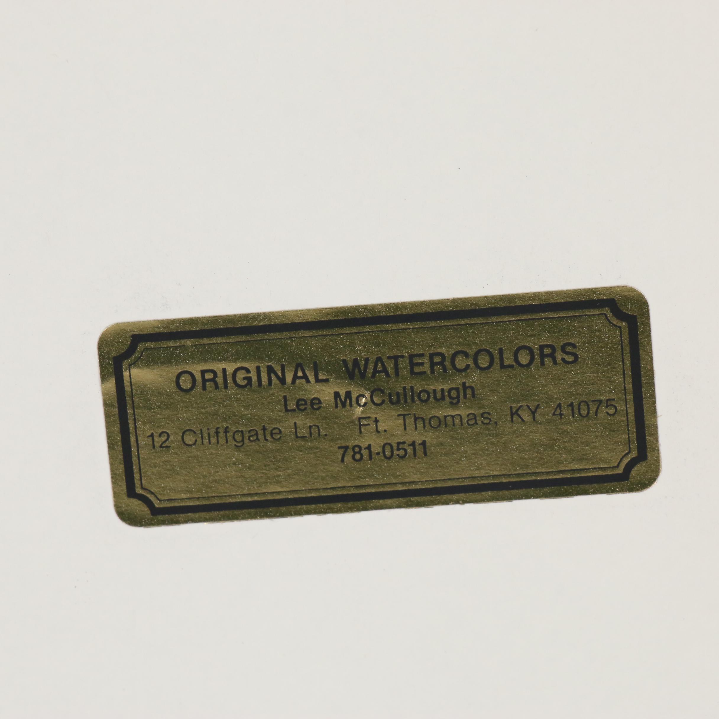 Lee McCullough Garden Watercolor Painting