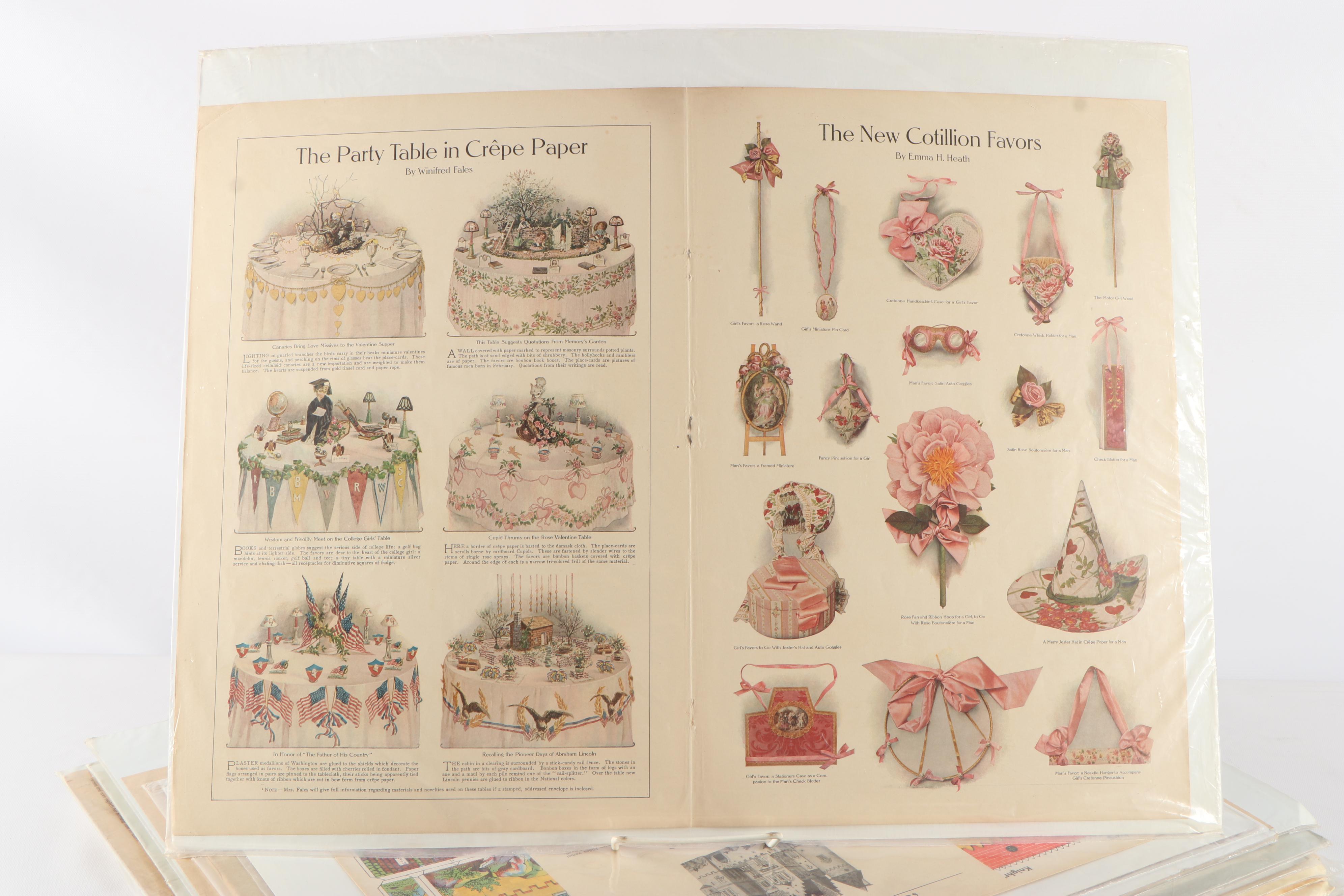 German Uncut Paper Houses and Large Magazine Advertisements