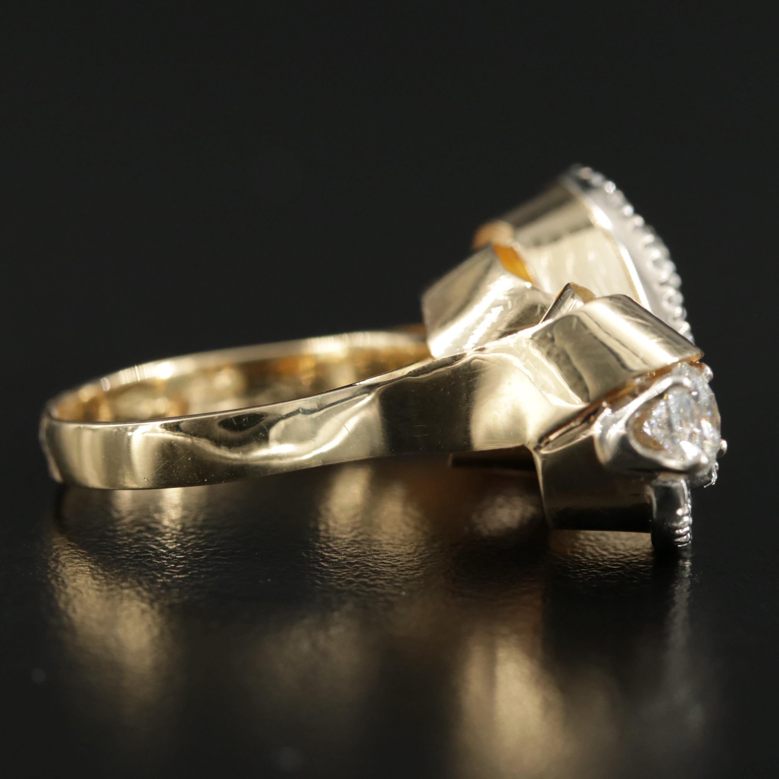 Nanis Italian Jewels 18K Gold 1.25 CTW Diamond Wave Ring