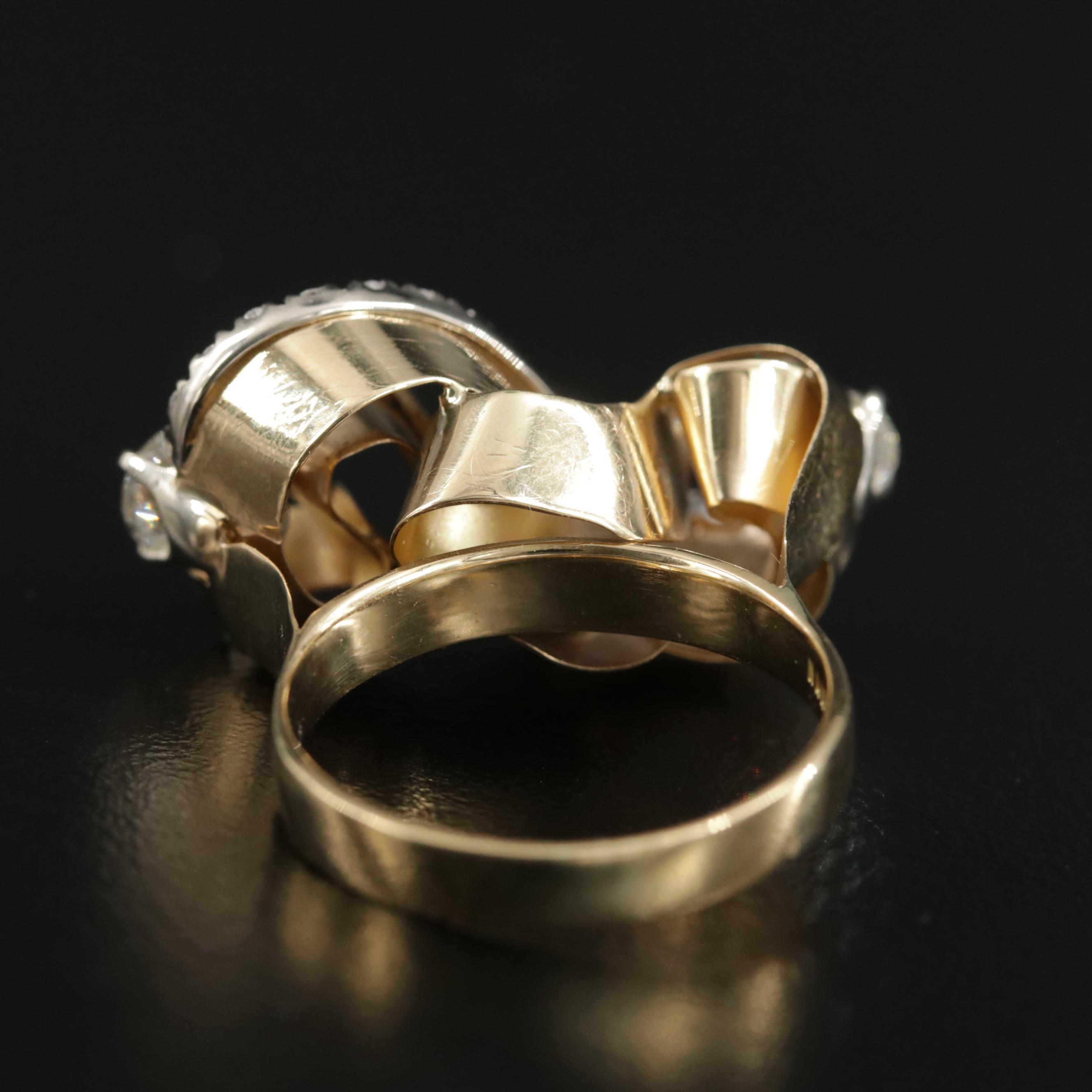 Nanis Italian Jewels 18K Gold 1.25 CTW Diamond Wave Ring