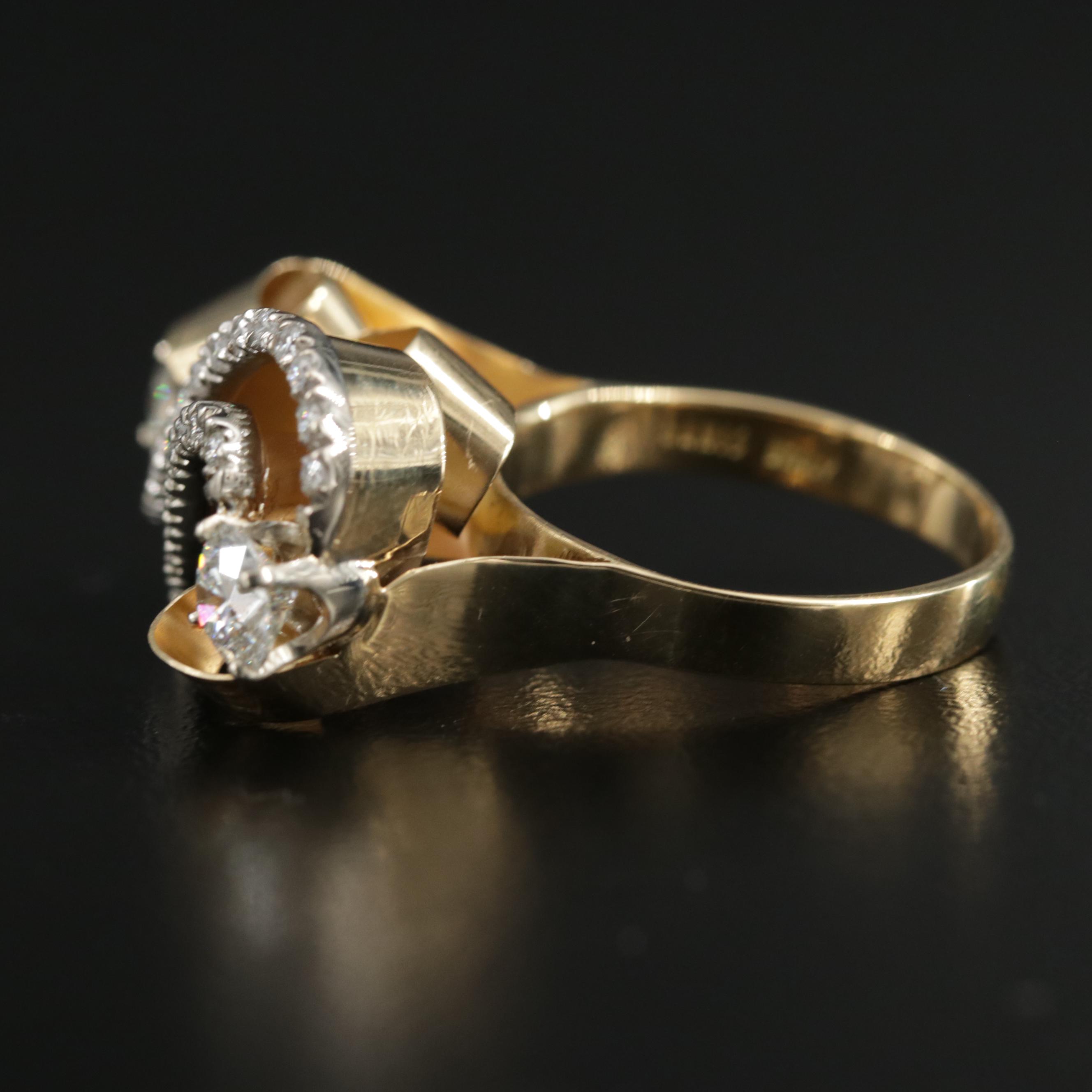 Nanis Italian Jewels 18K Gold 1.25 CTW Diamond Wave Ring