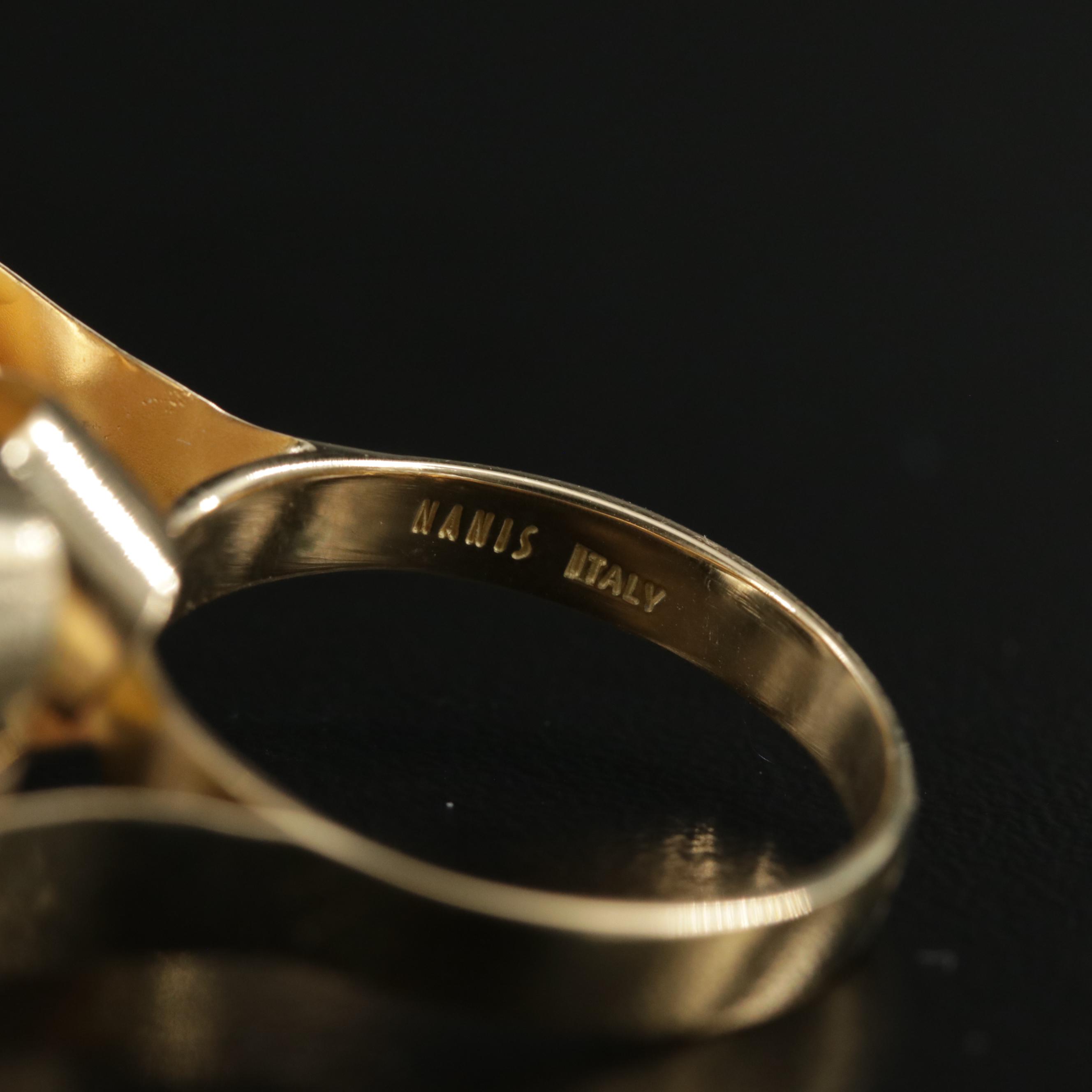 Nanis Italian Jewels 18K Gold 1.25 CTW Diamond Wave Ring