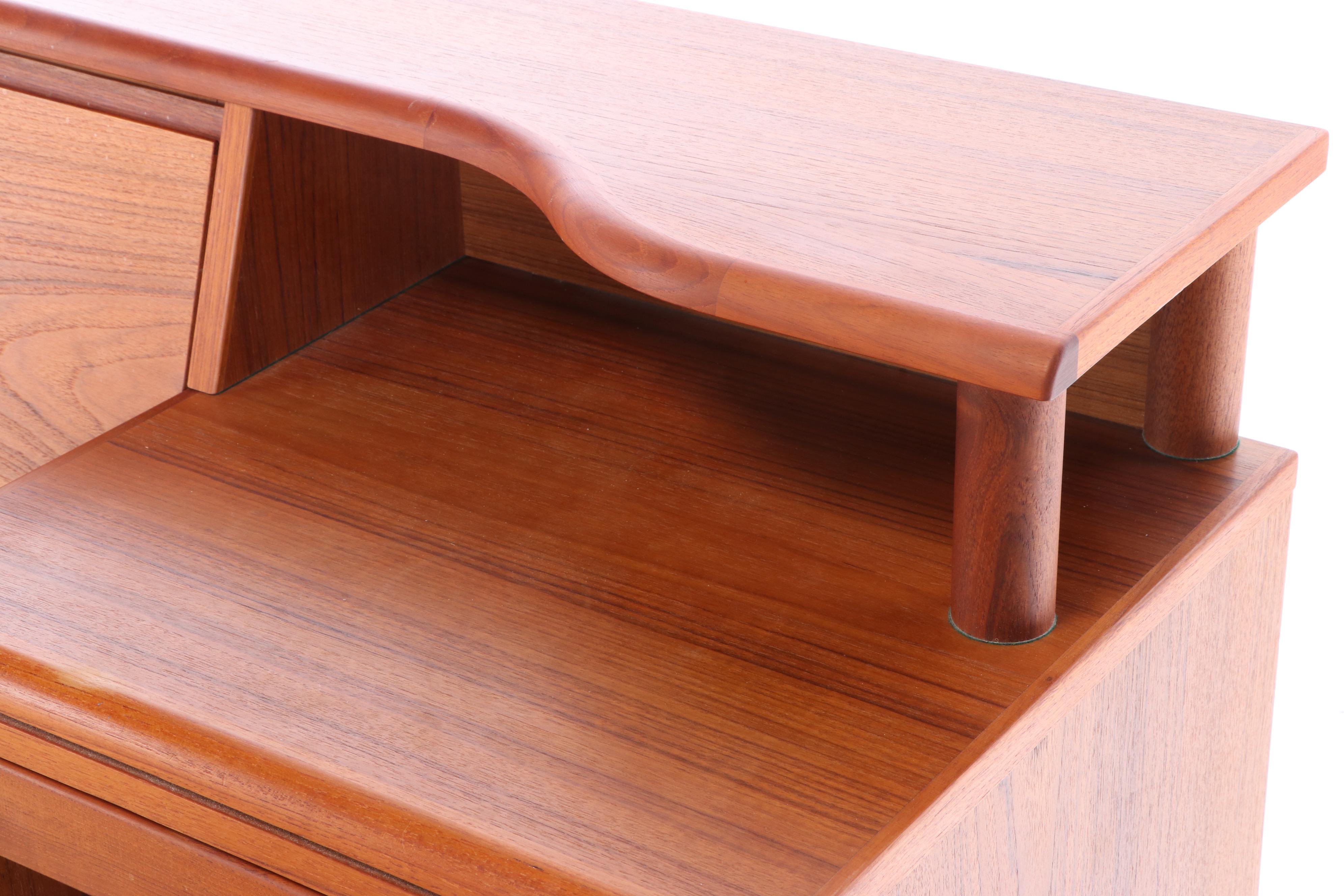 Tørring Danish Modern Teak Queen Headboard and Frame