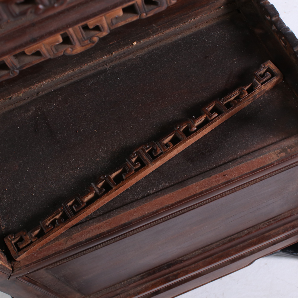 Chinese Carved Hardwood Altar Cabinet