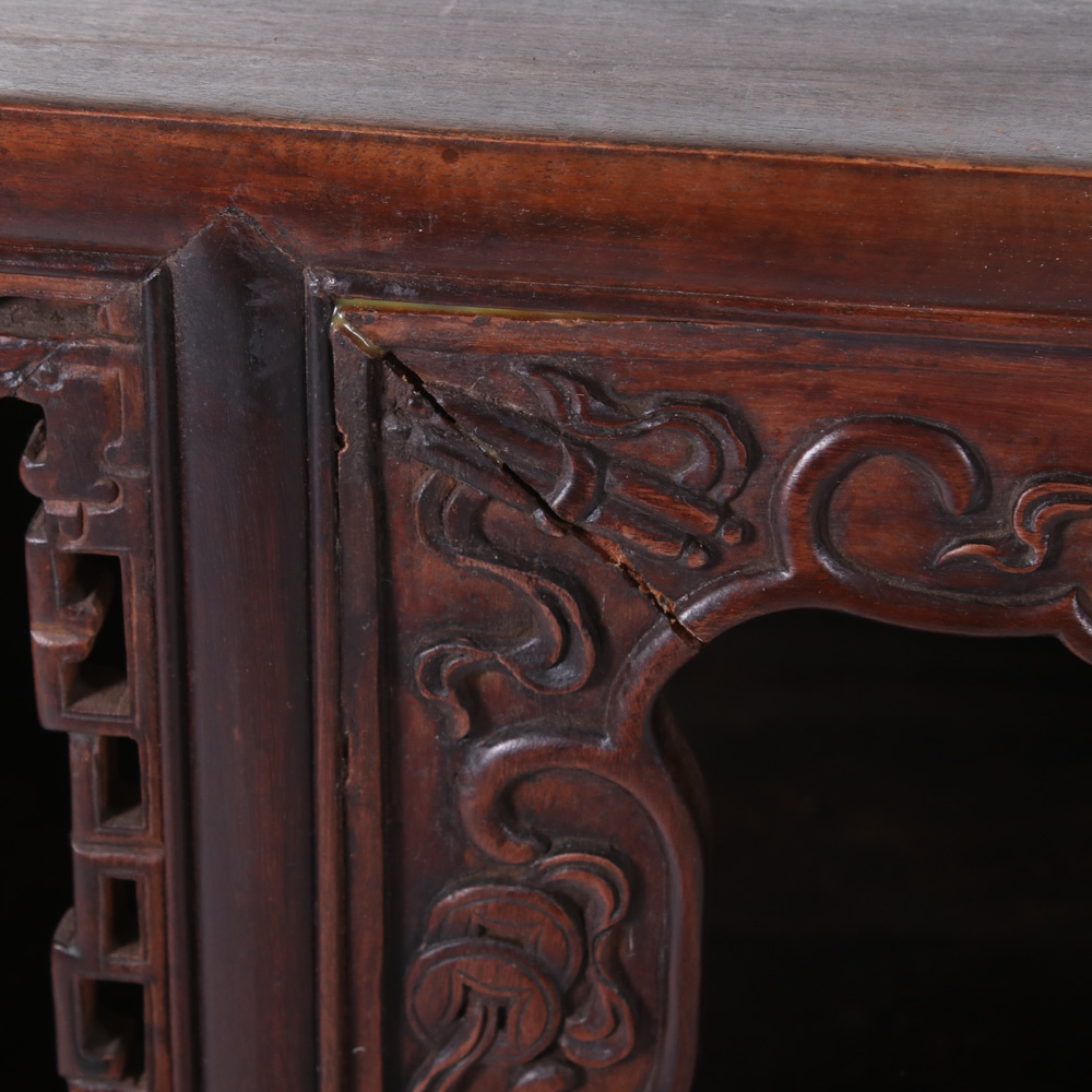 Chinese Carved Hardwood Altar Cabinet