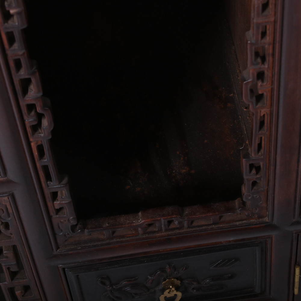 Chinese Carved Hardwood Altar Cabinet