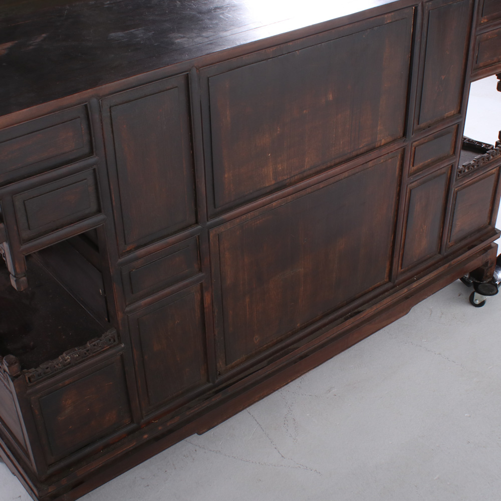 Chinese Carved Hardwood Altar Cabinet