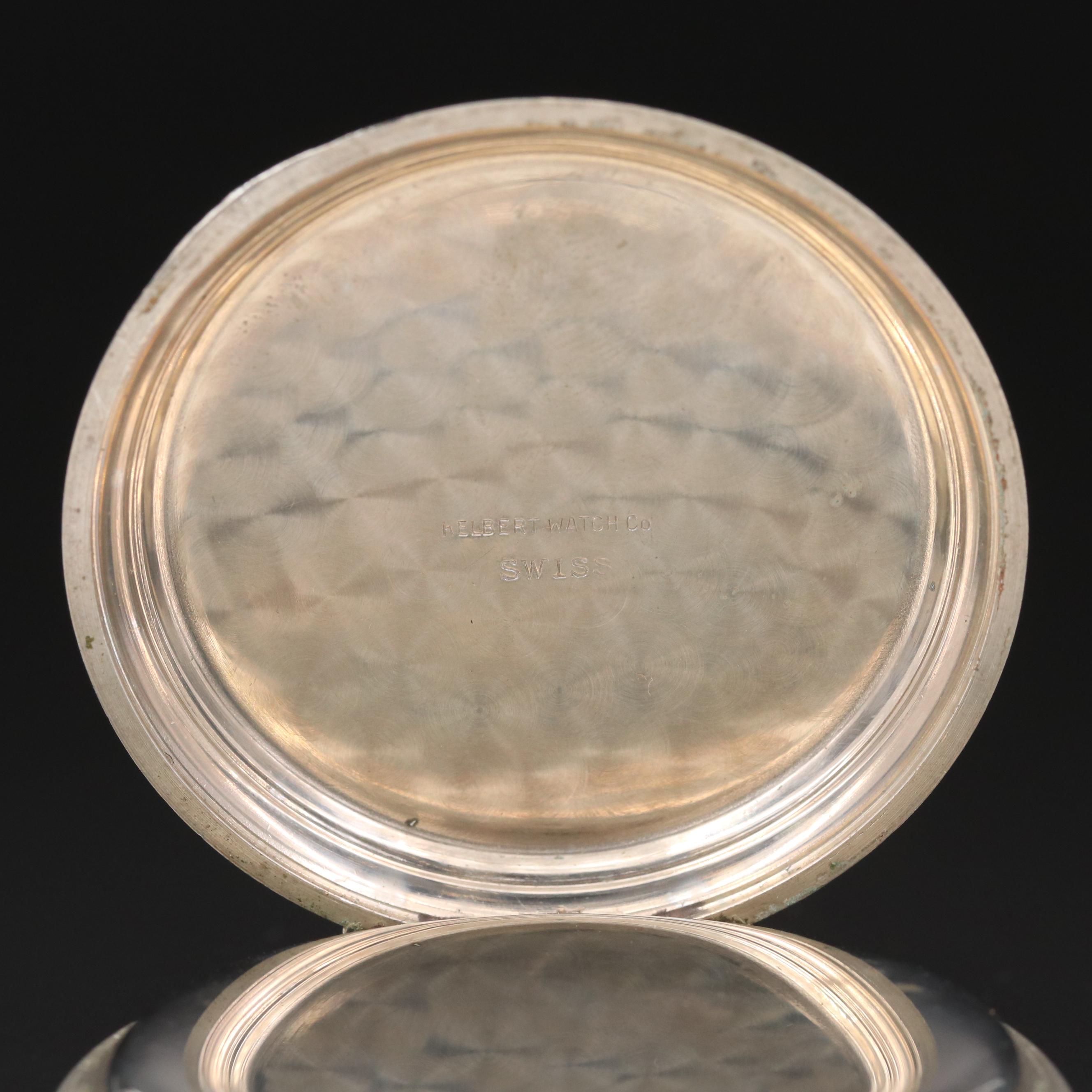 Vintage Tobias Nickel Open Face Pocket Watch