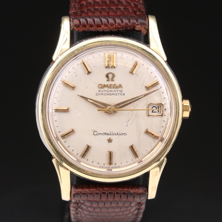 Vintage Omega Constellation Calendar Two Tone Automatic Wristwatch, 1961