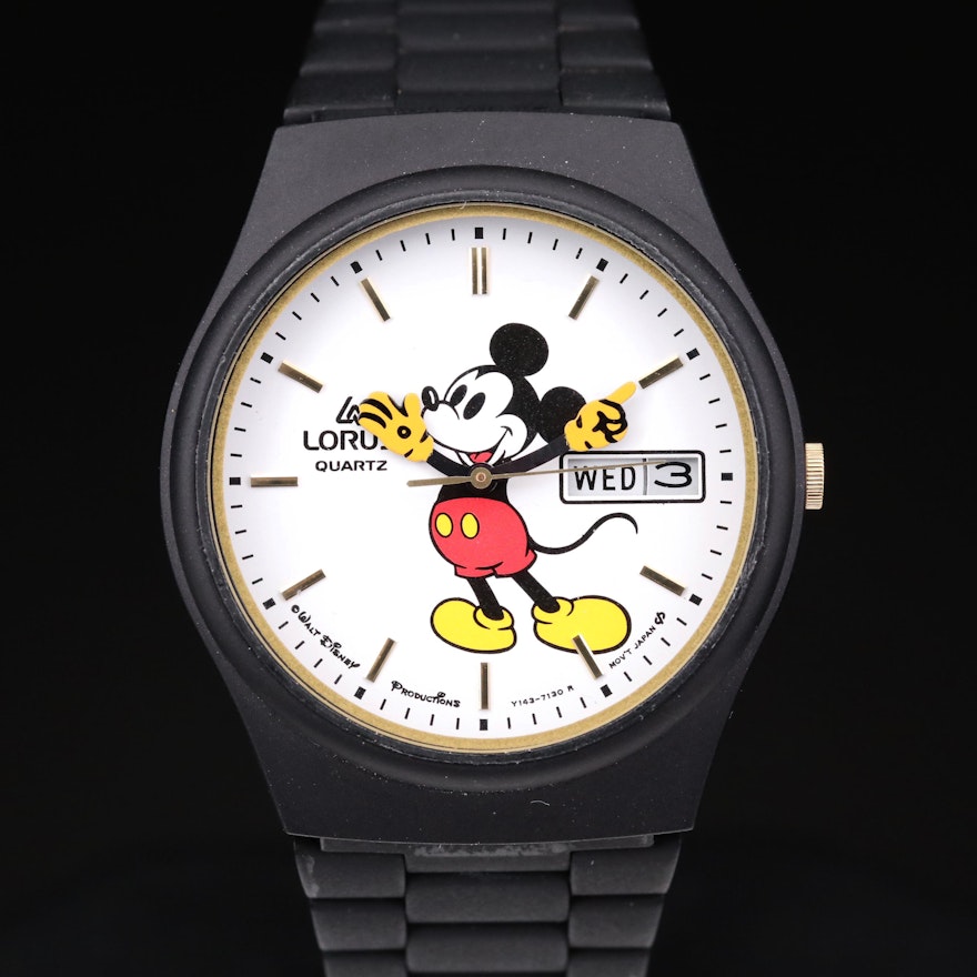 Mickey Mouse Lorus Day/Date Quartz Wristwatch